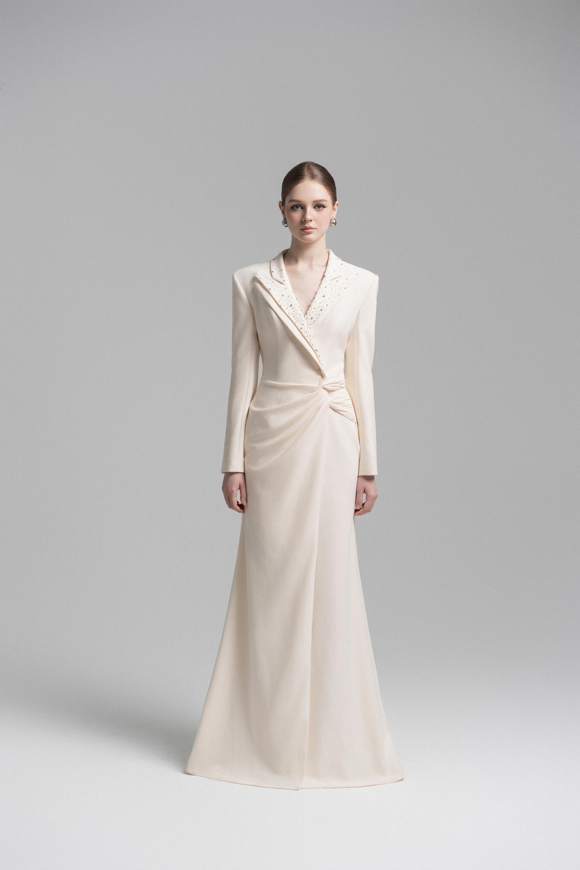 Chic Blazer Dress with Draping VL1017