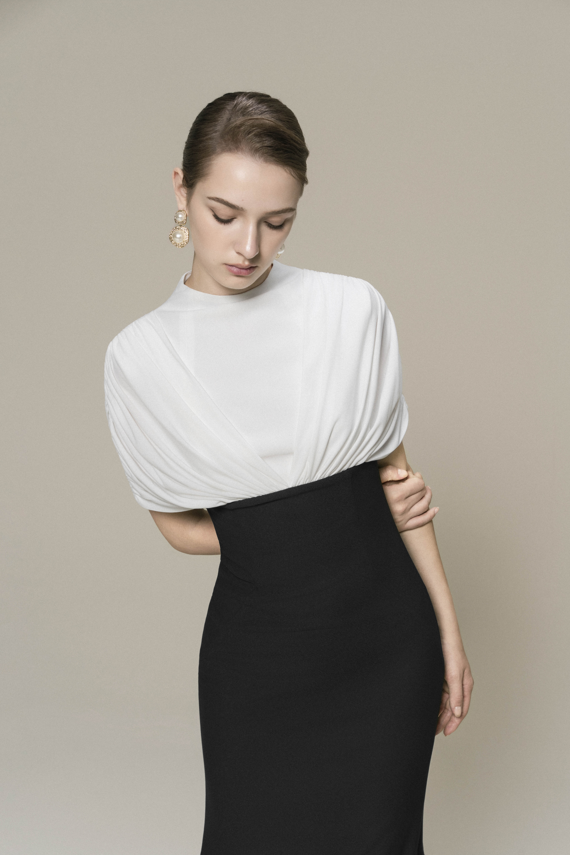 Nocturne Monochrome Gown