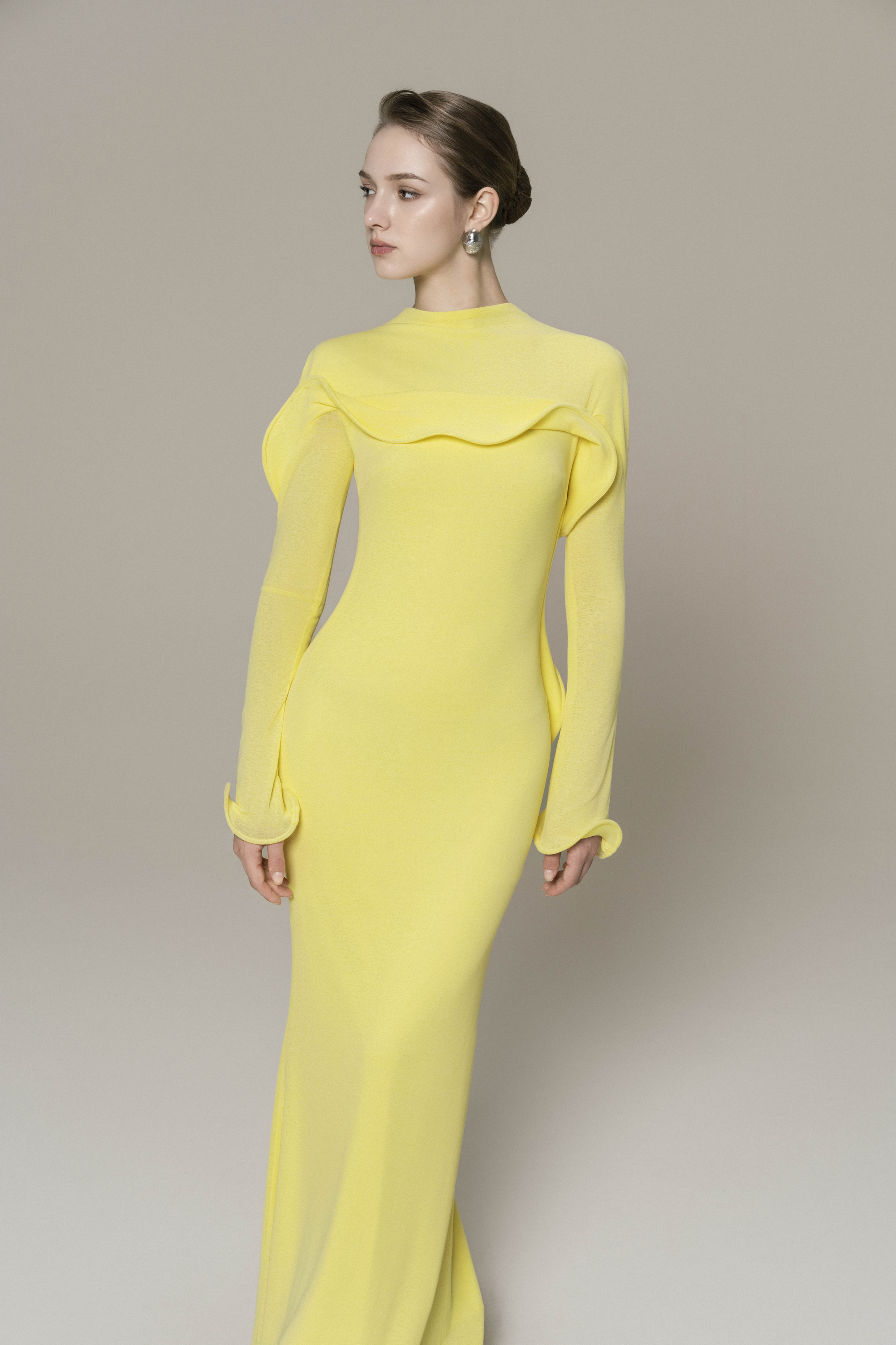 Cascade Ruffle Midi Dress