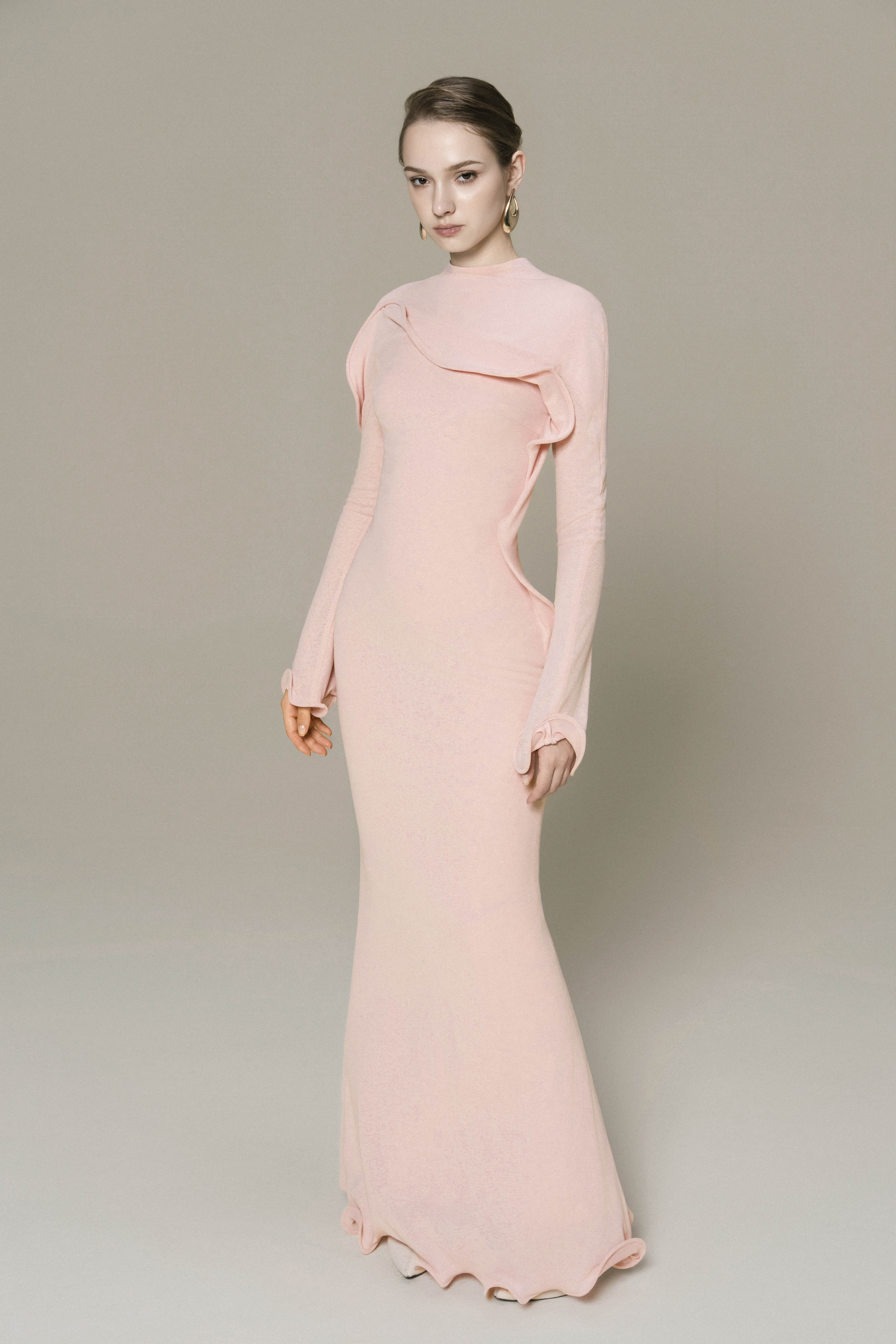 Cascade Ruffle Midi Dress