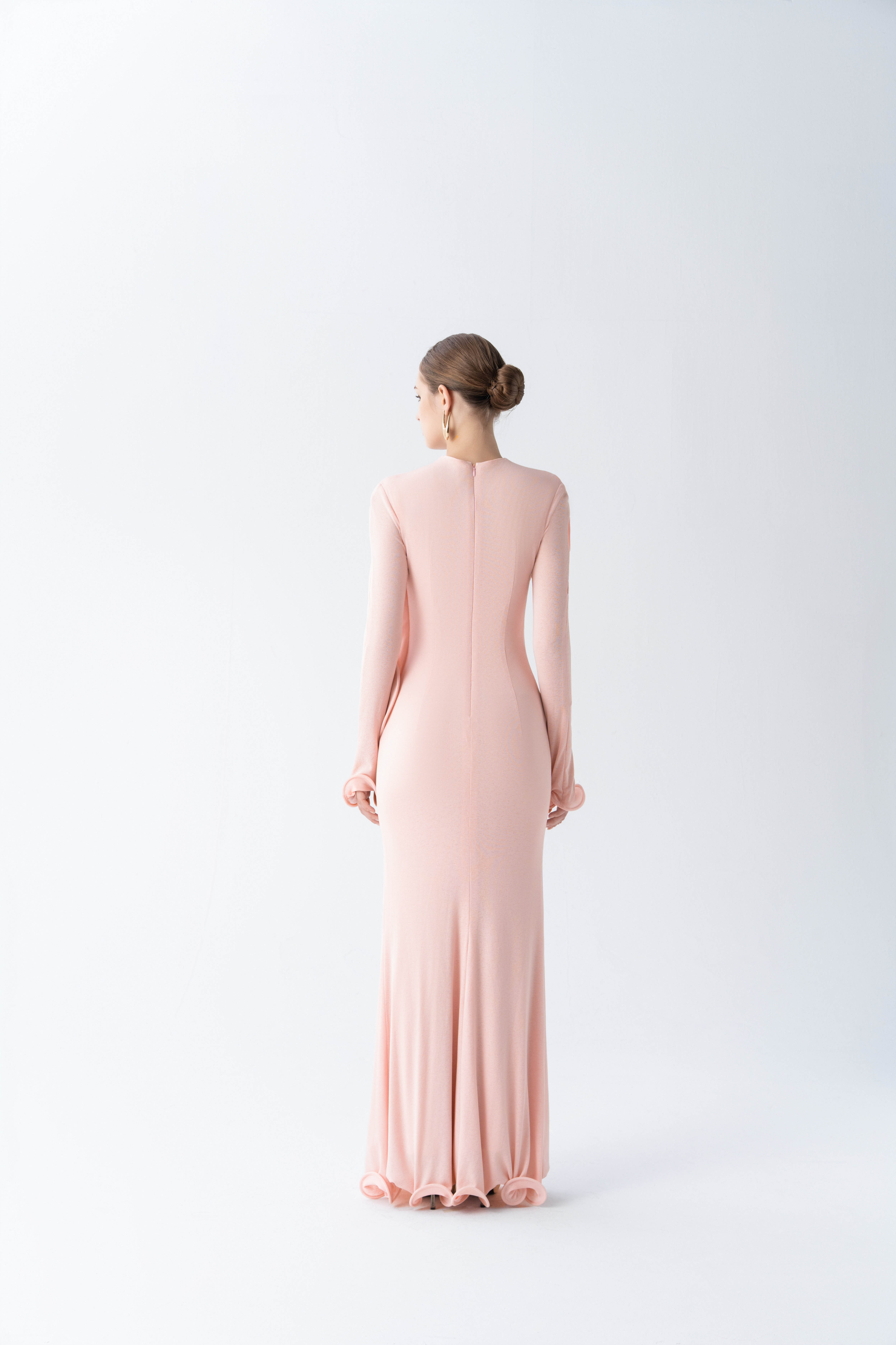 Cascade Ruffle Midi Dress