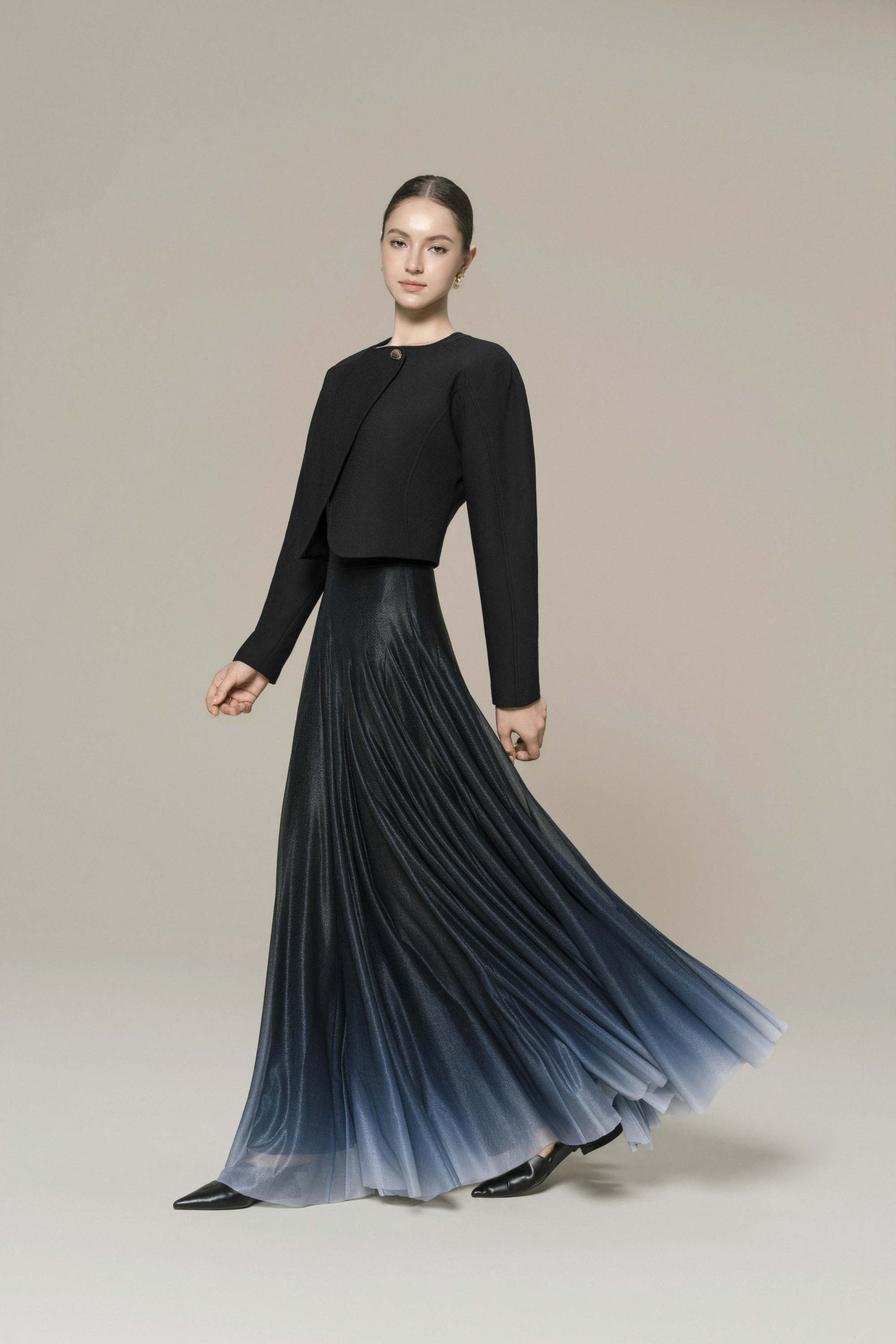 Solstice Cropped Jacket & Ombre Horizon Skirt