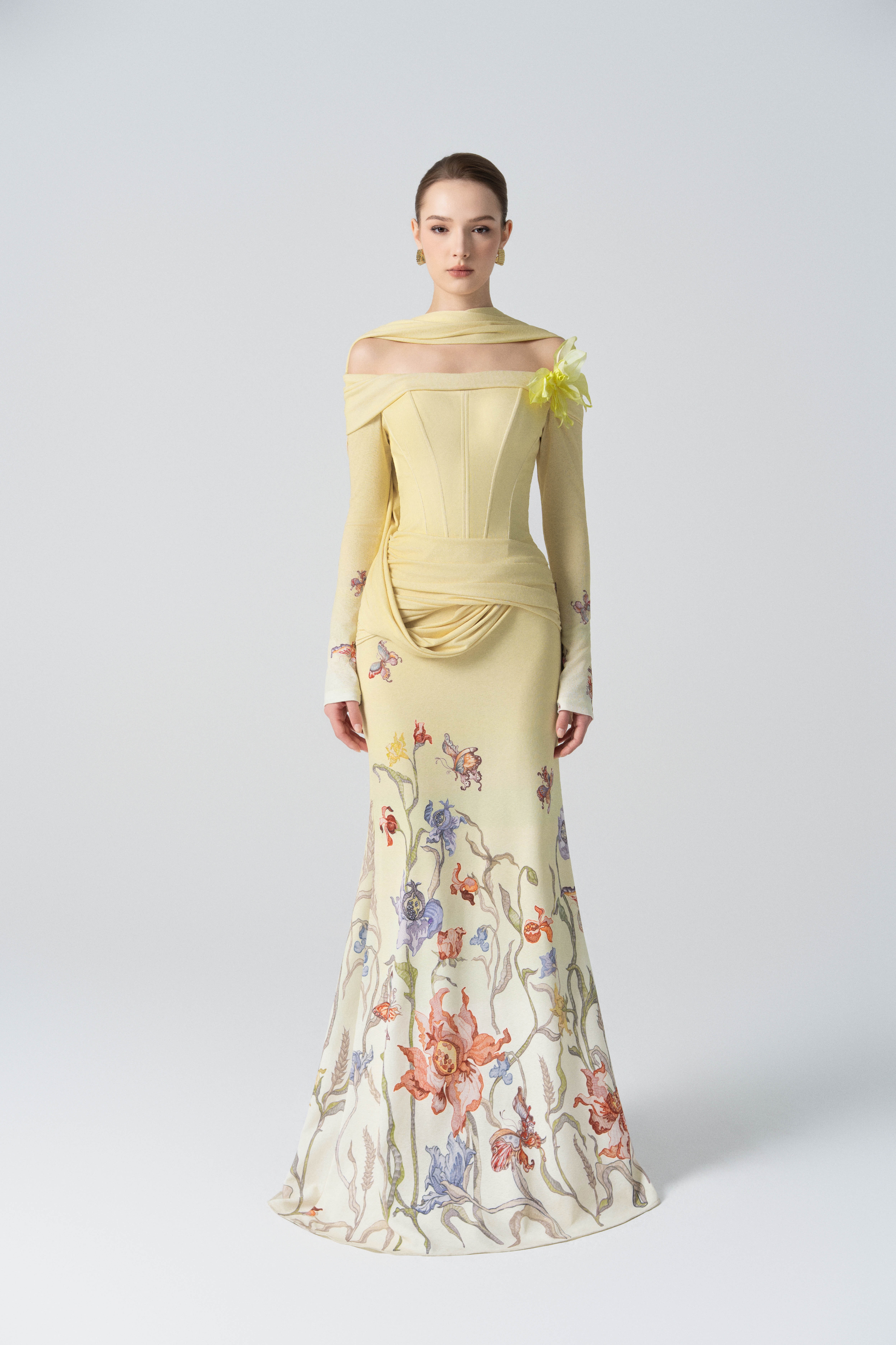 Blooming Grace Gown in Purple Ash Ombre