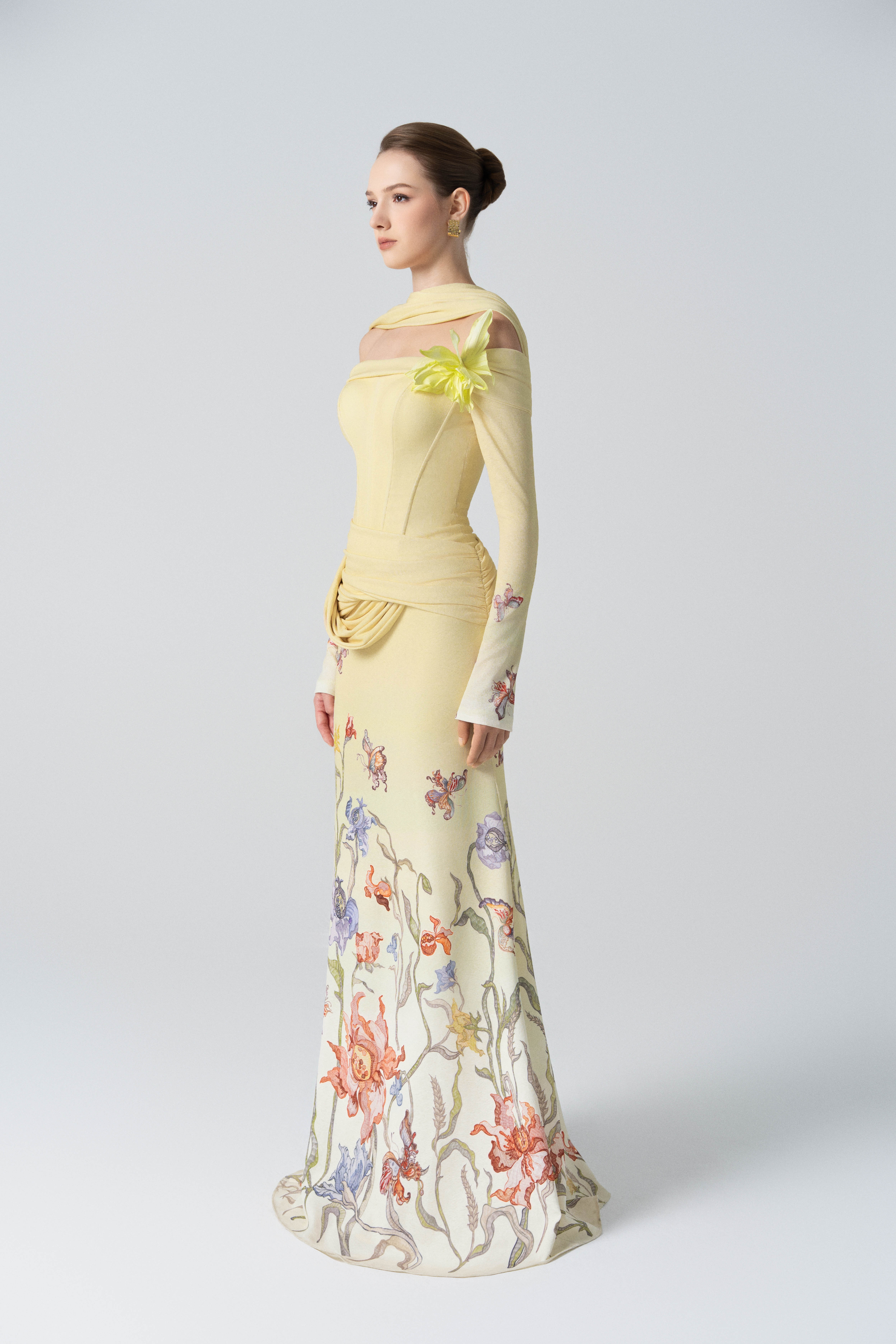 Blooming Grace Gown in Purple Ash Ombre