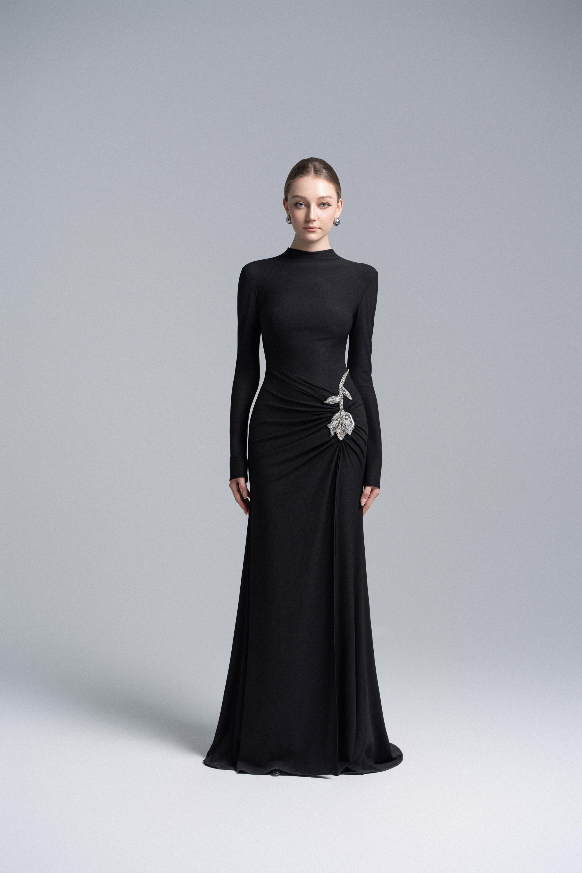 Elysian Bodice Mermaid Dress in Black