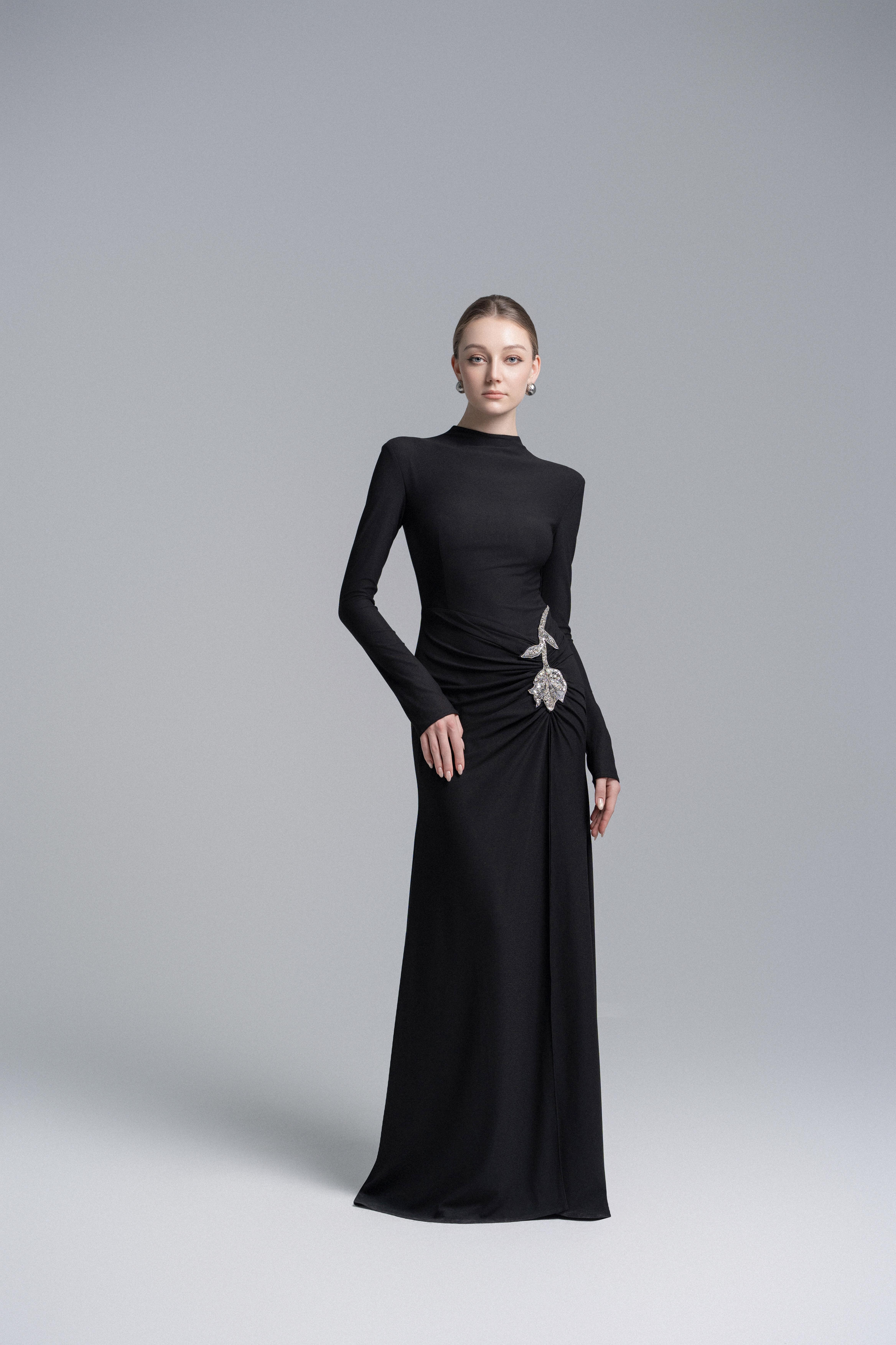 Elysian Bodice Mermaid Dress in Black