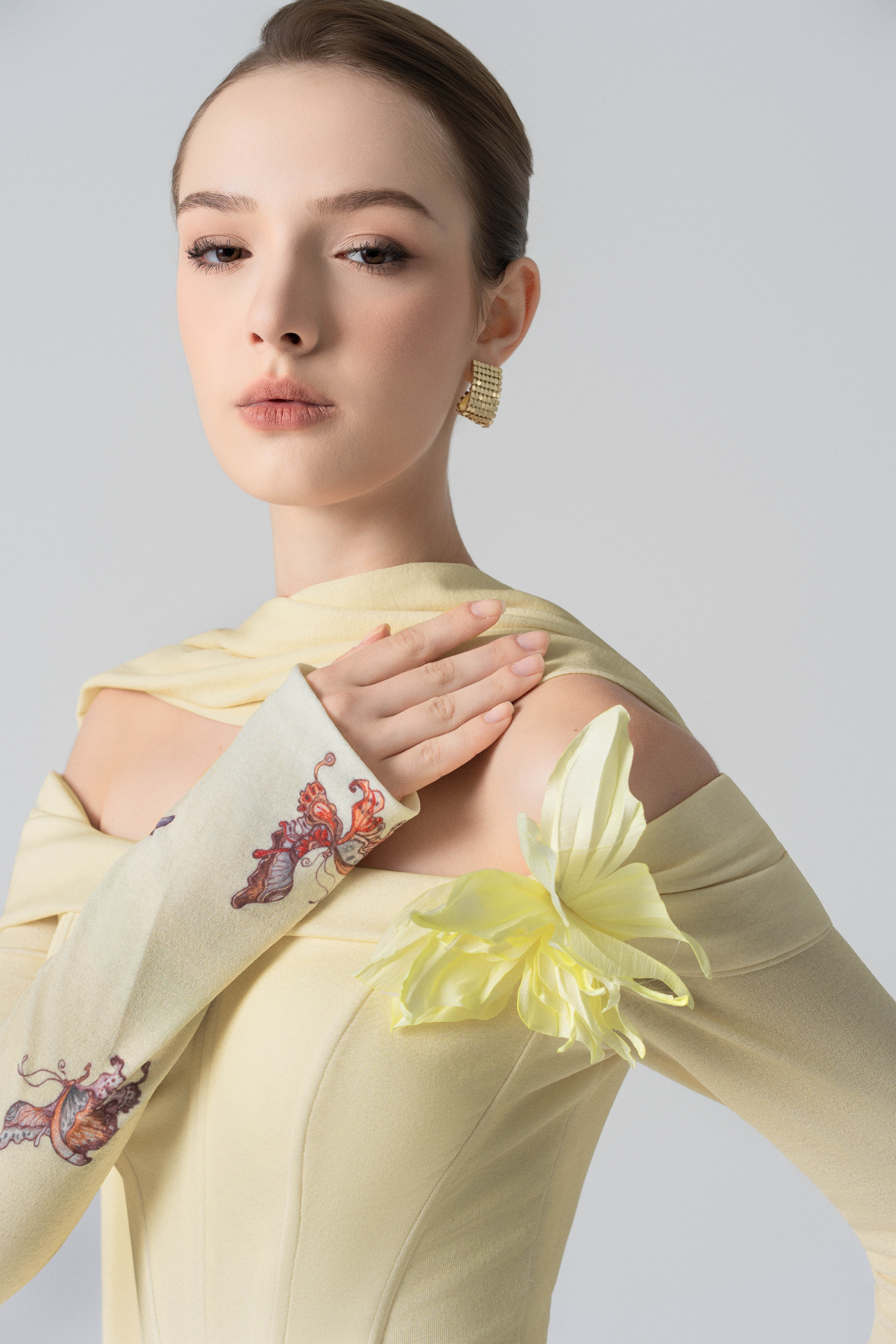 Blooming Grace Gown in Purple Ash Ombre