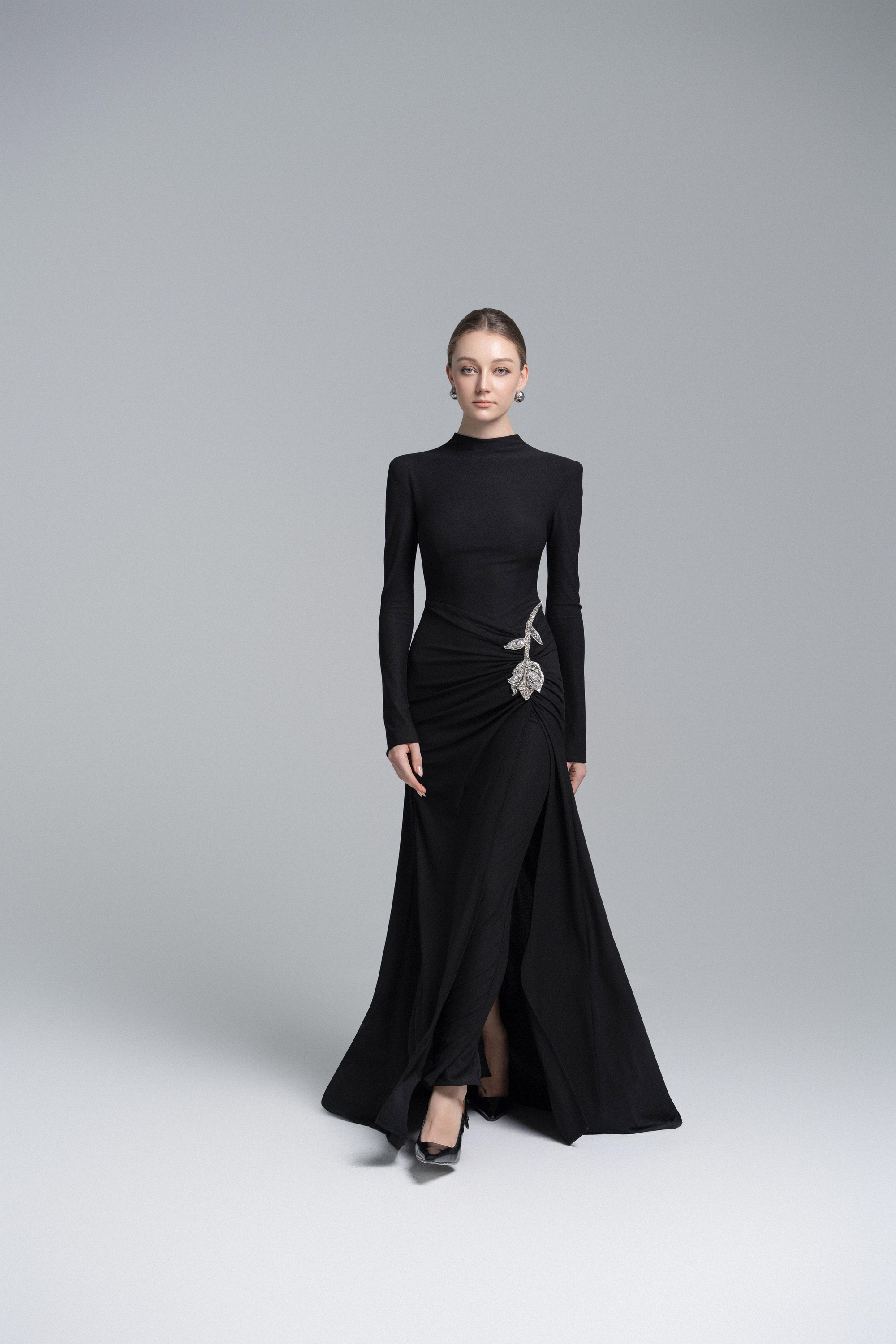 Elysian Bodice Mermaid Dress in Black