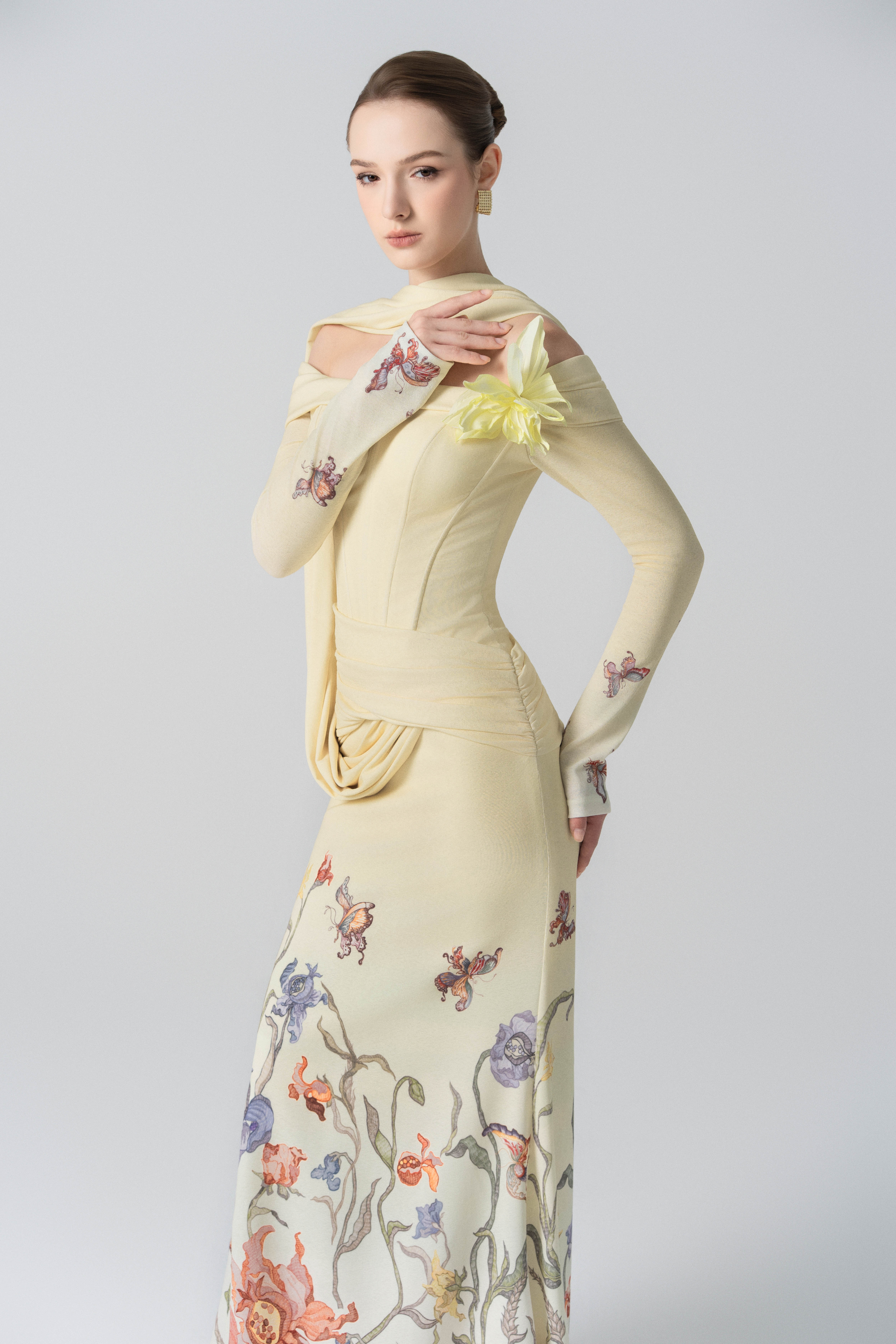 Blooming Grace Gown in Purple Ash Ombre