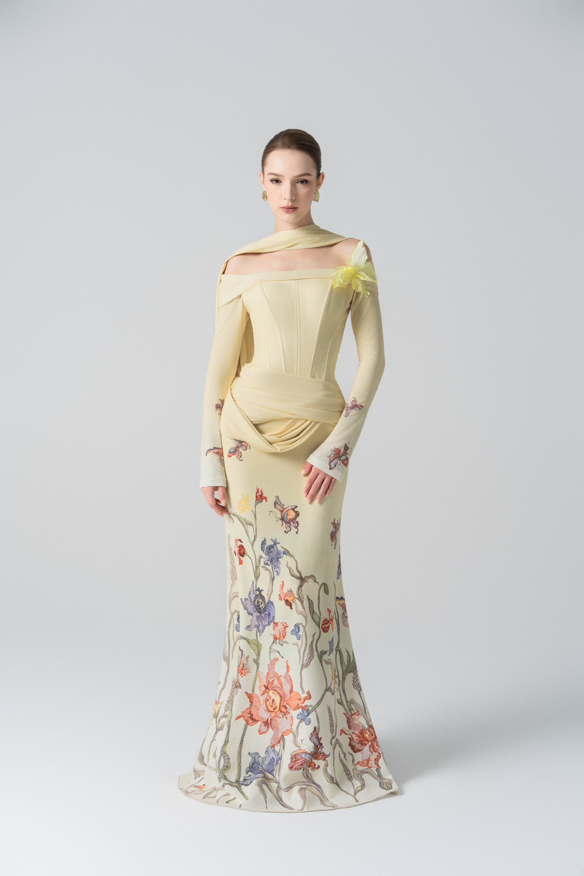 Blooming Grace Gown in Purple Ash Ombre