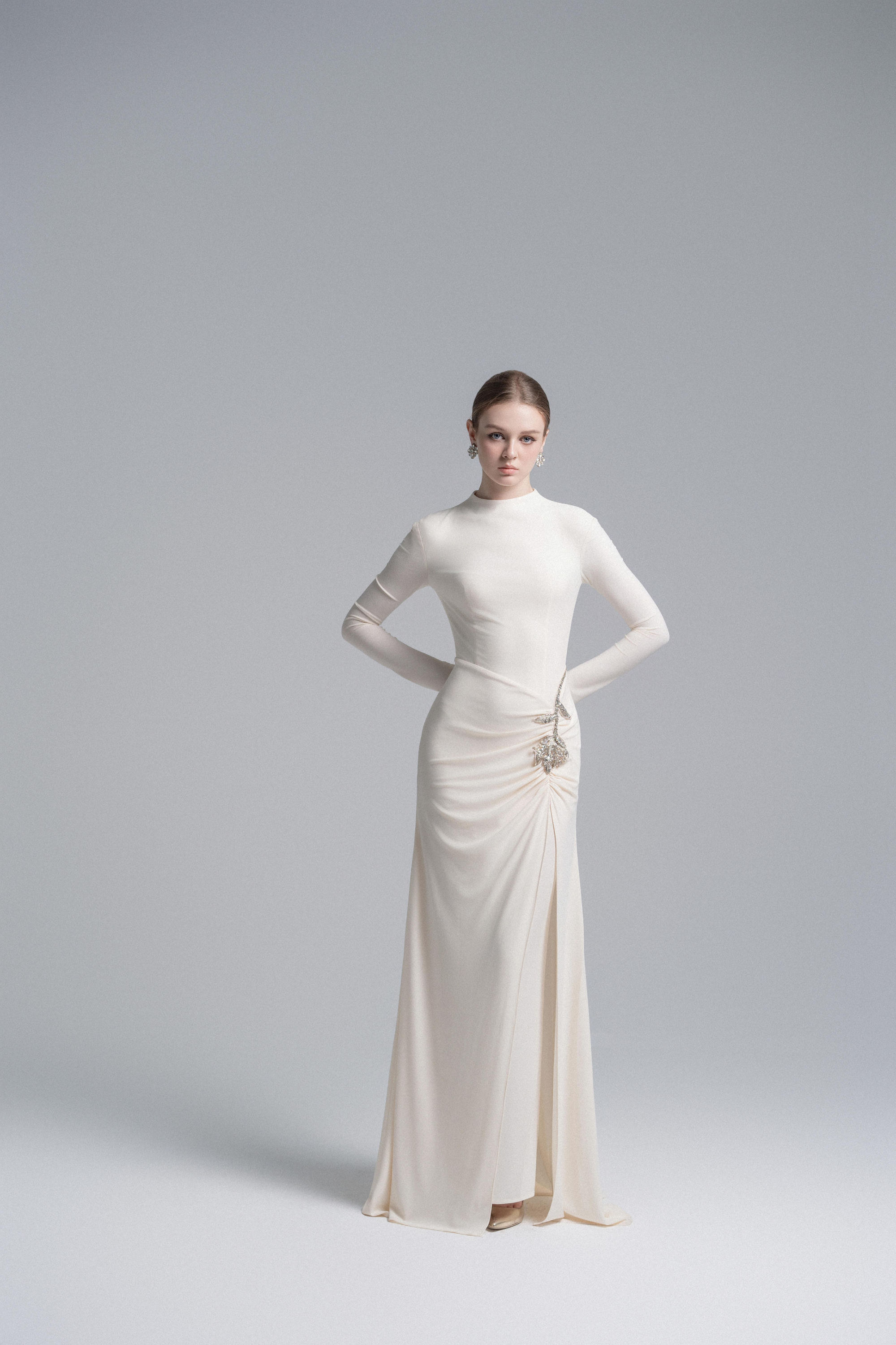 Elysian Bodice Mermaid Dress in Cream