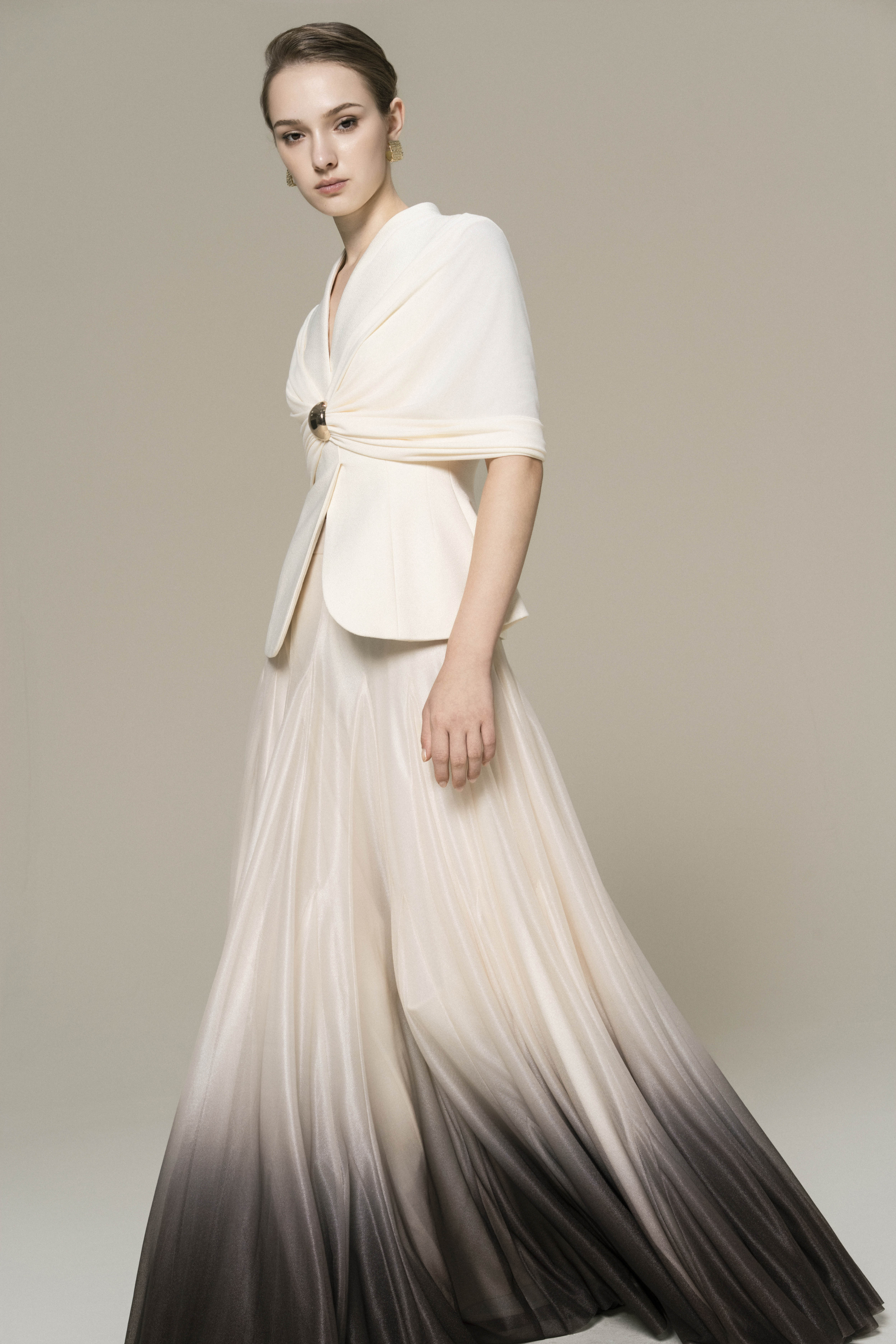 Halo Peplum Top & Ombre Horizon Skirt