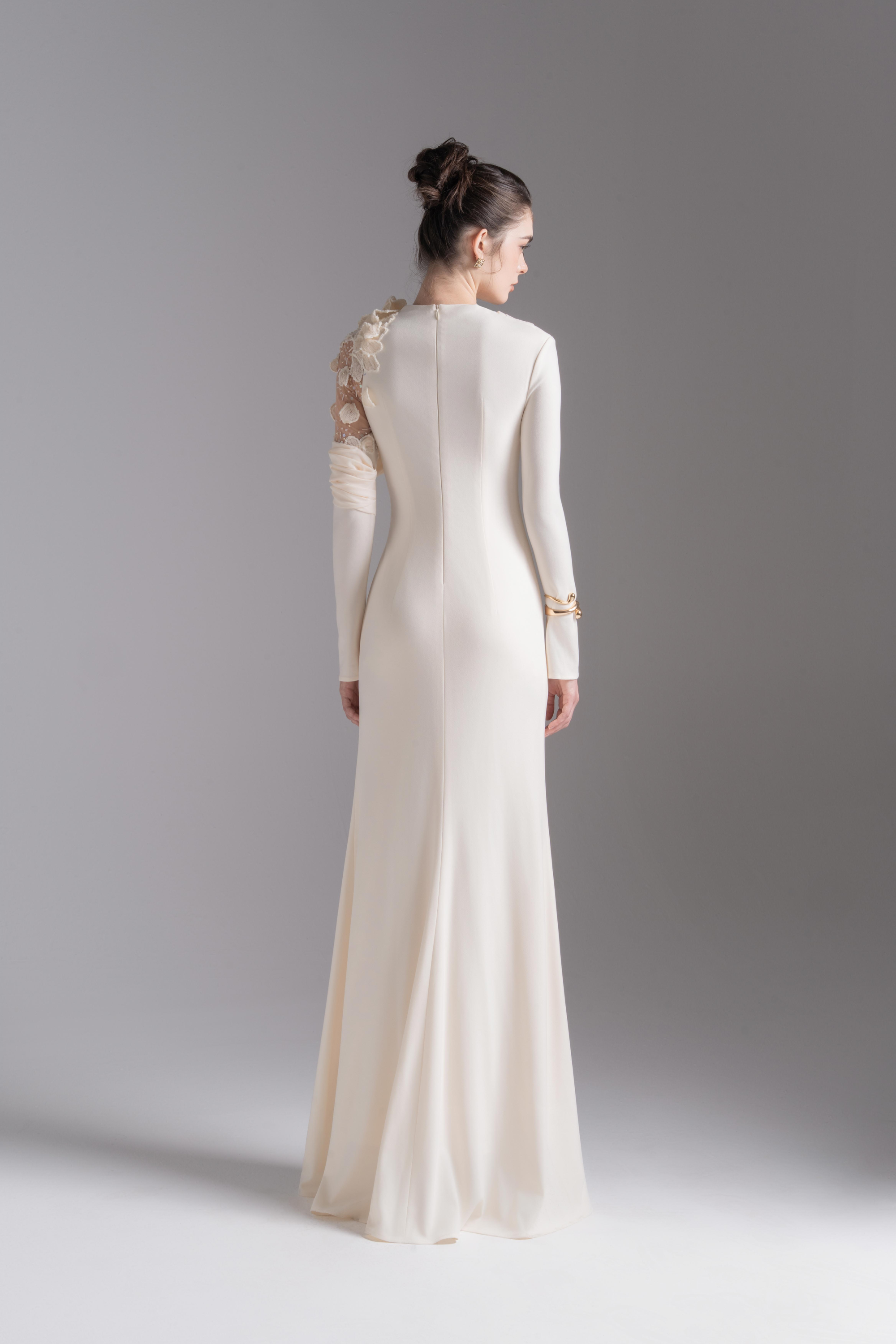 Lace Halo Midi in Cream