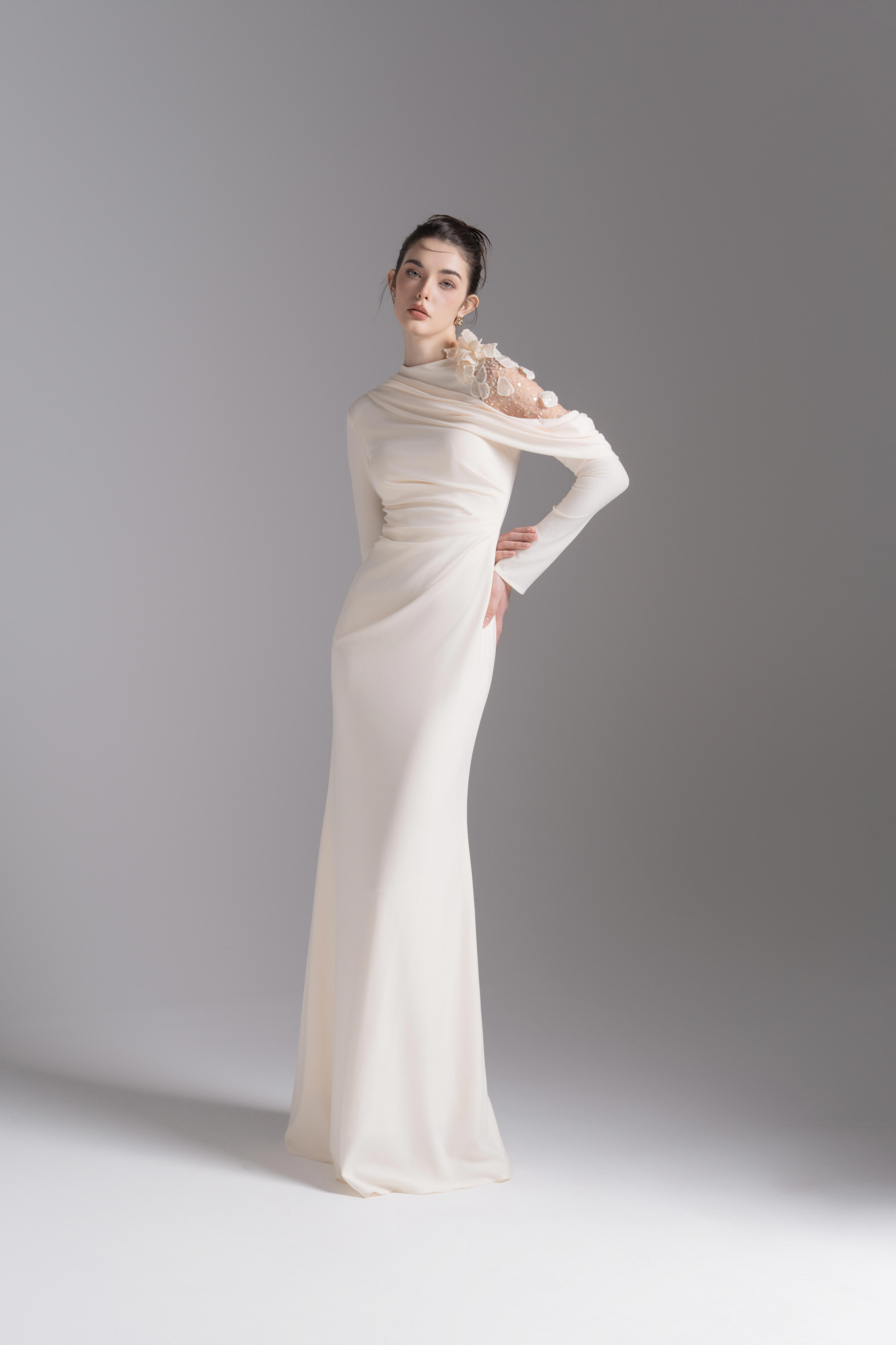 Lace Halo Midi in Cream