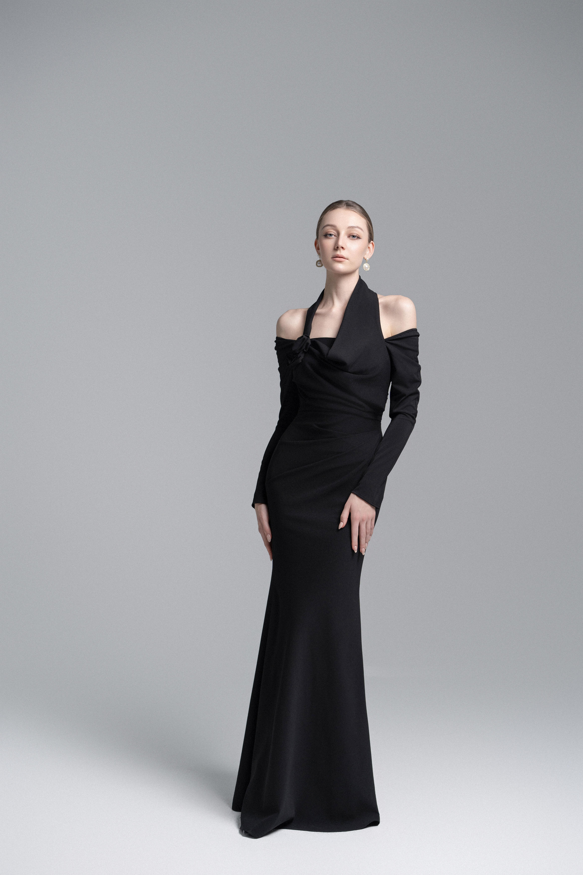 Seraphine Draped Floral Accent Dress