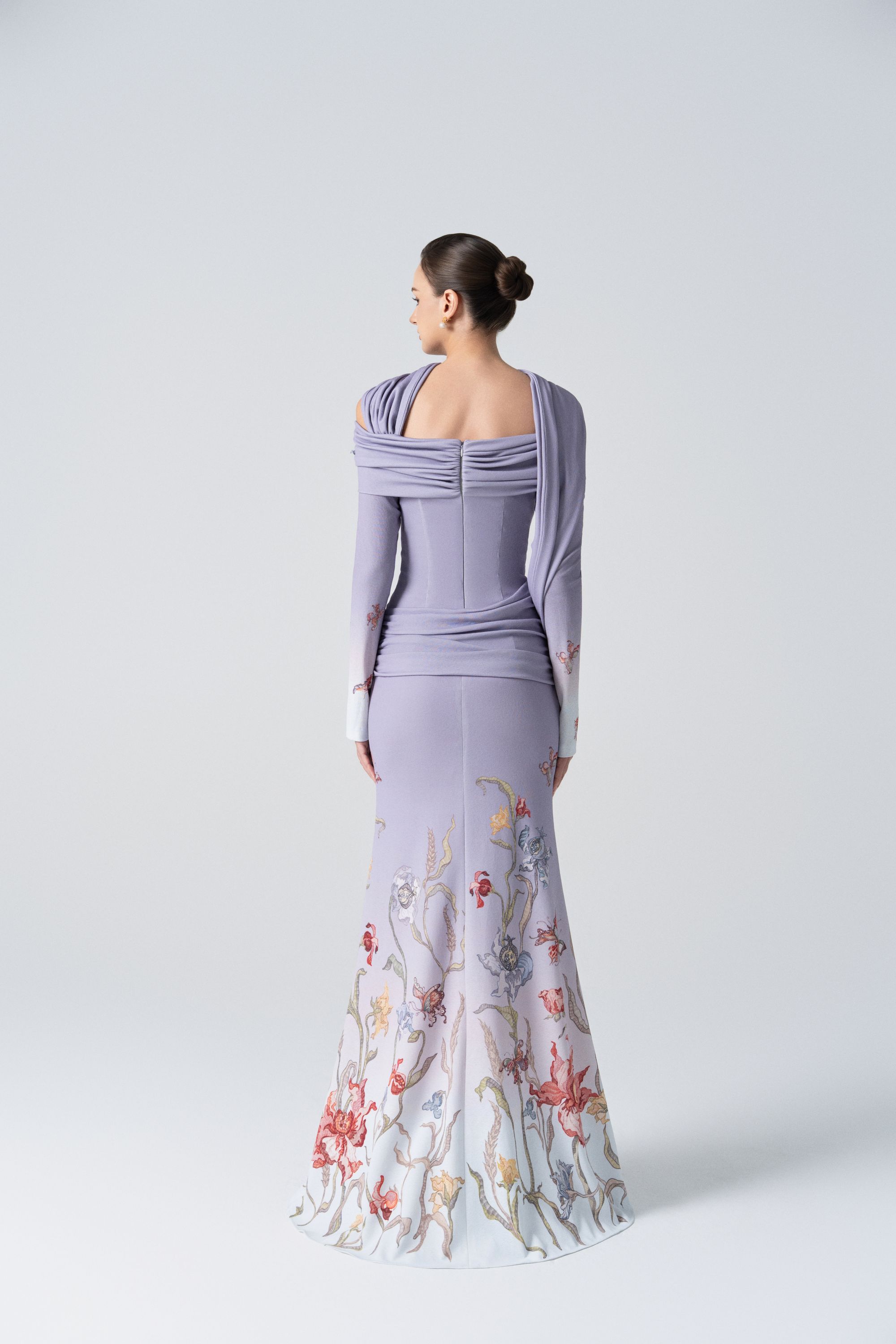 Blooming Grace Gown in Purple Ash Ombre