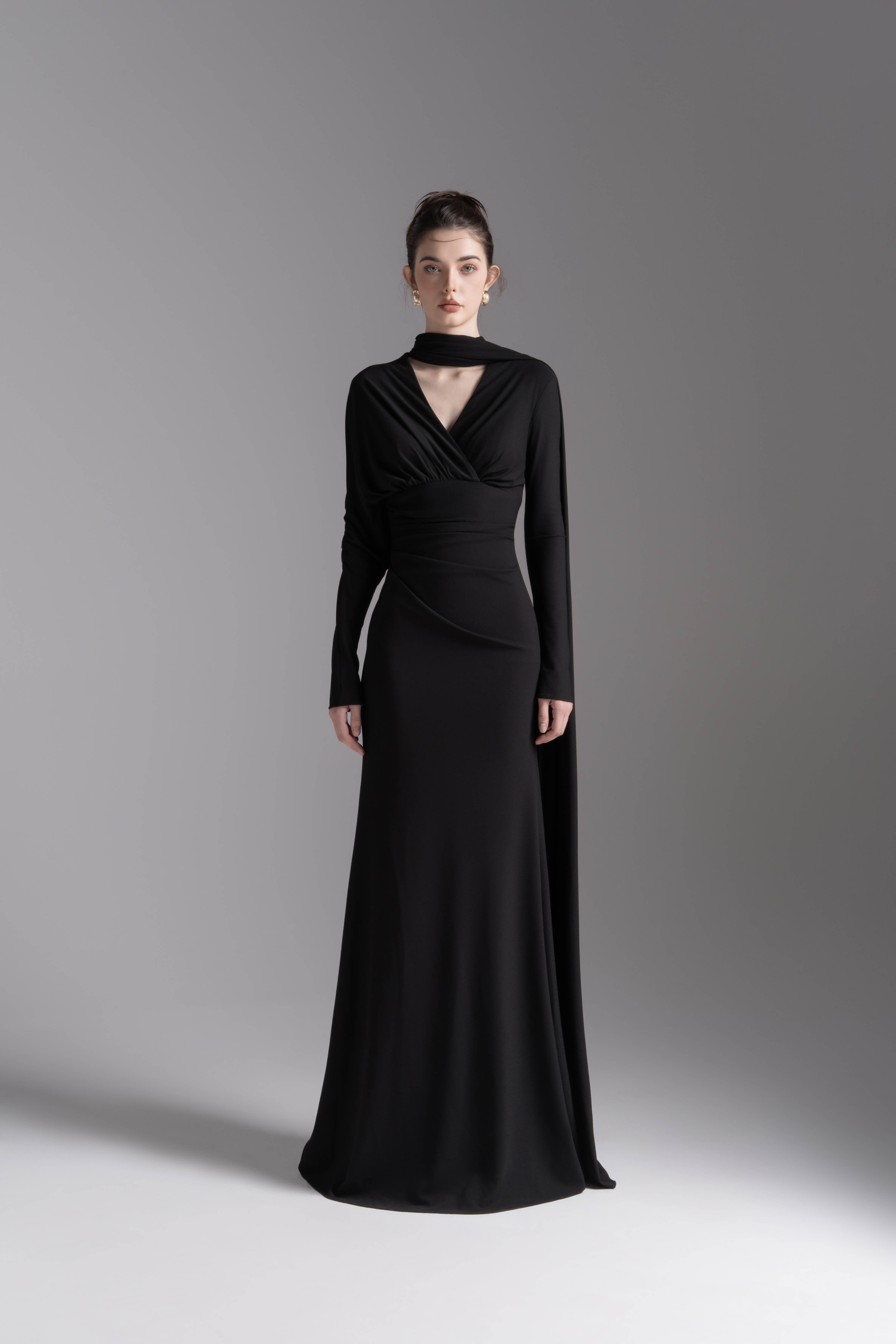 Whisper Trail Dress in Black