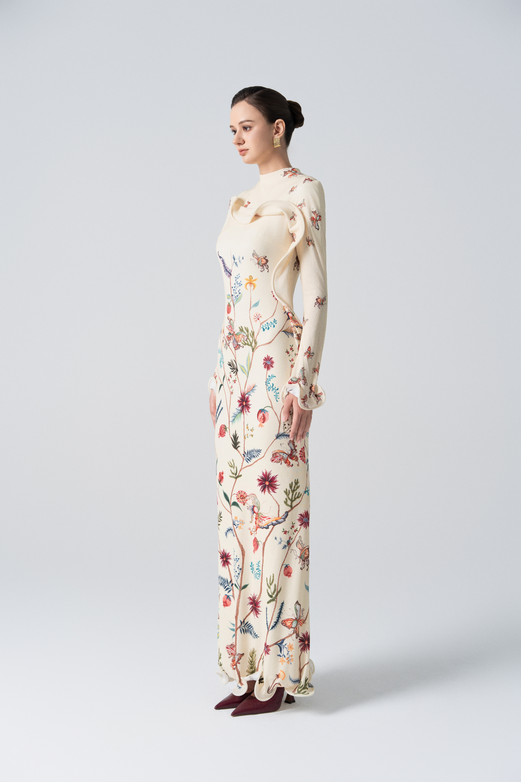 Starfall Bloom Fishtail Dress in Cannoli Cream