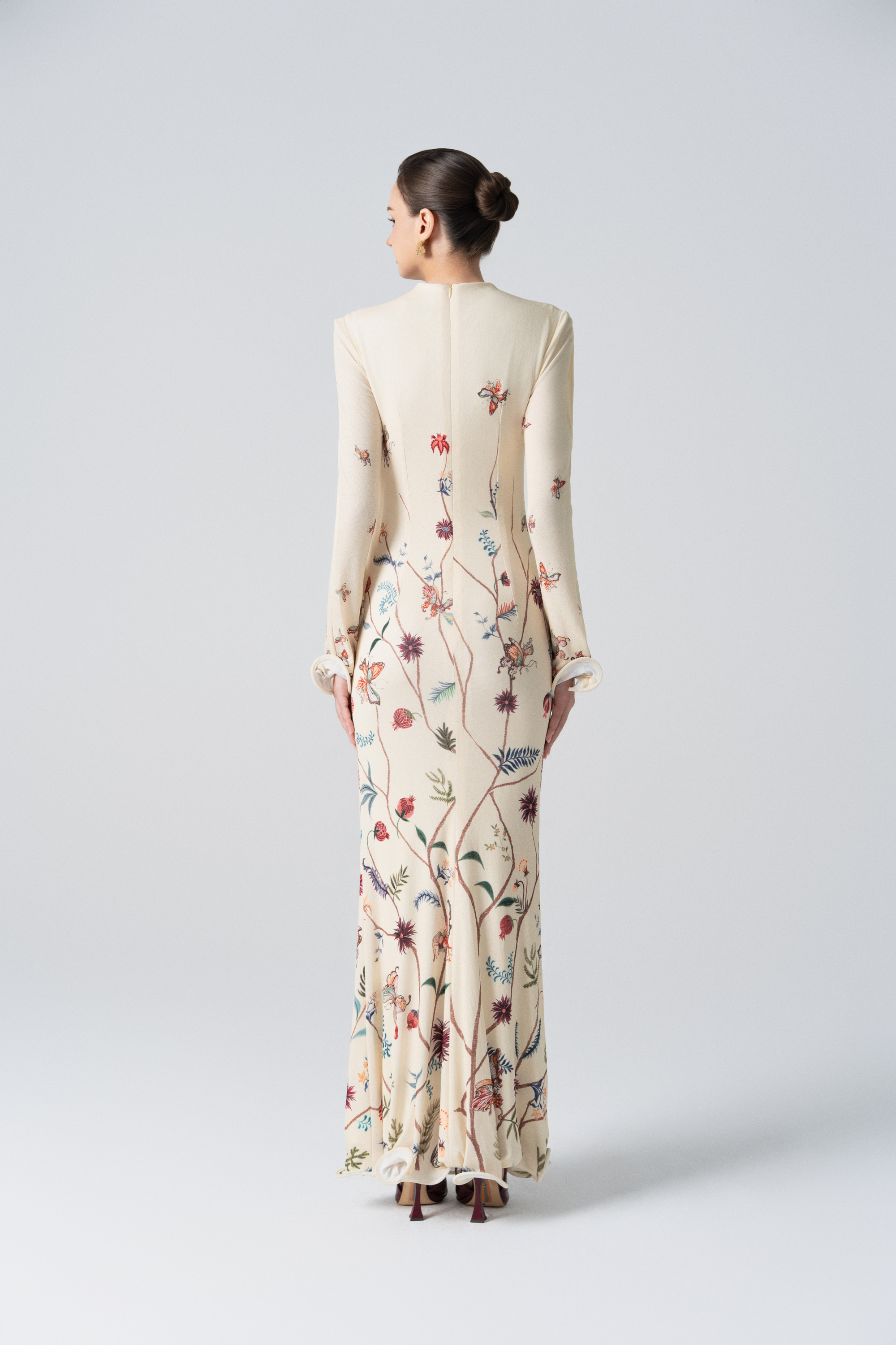 Starfall Bloom Fishtail Dress in Cannoli Cream