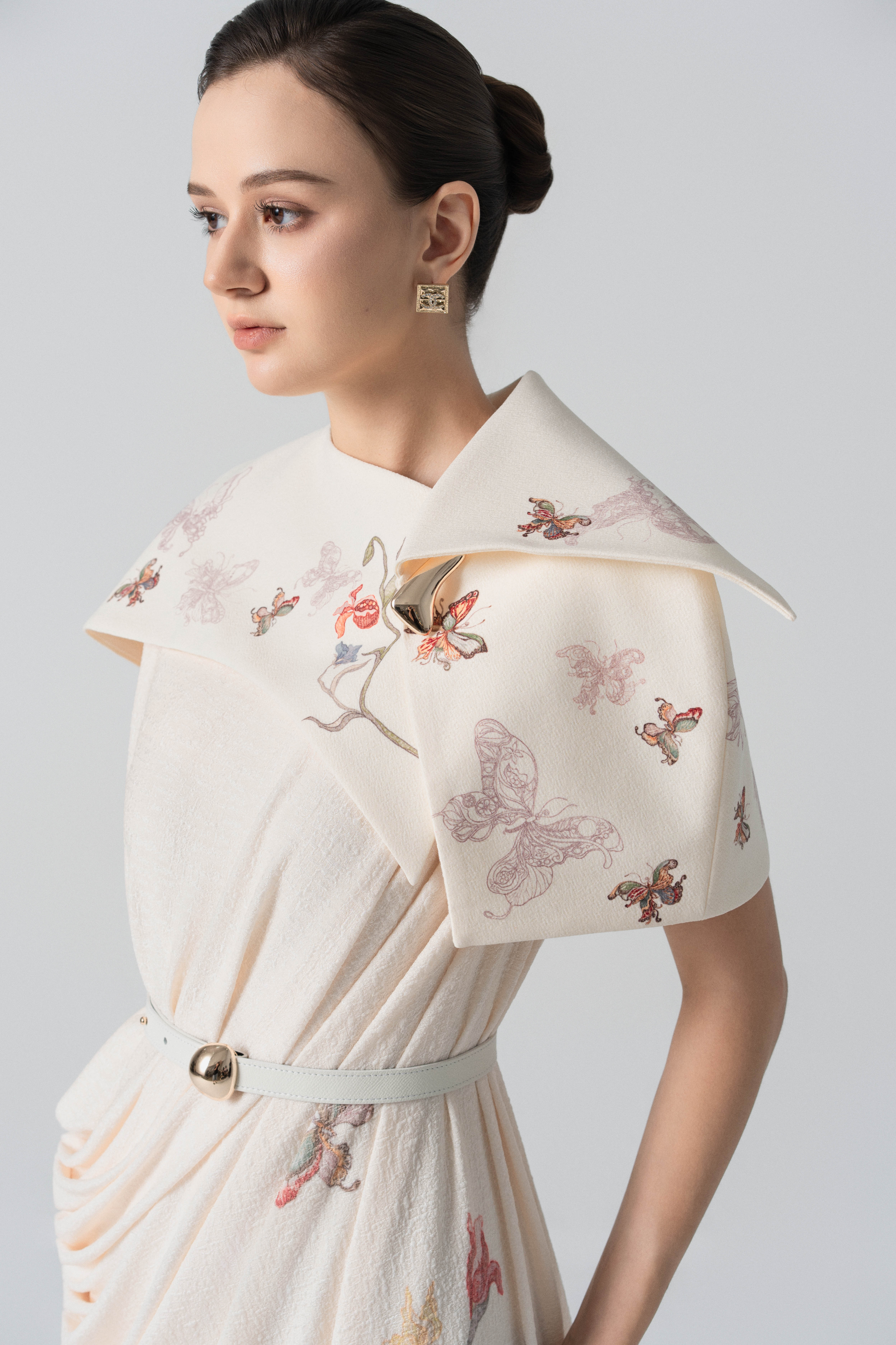 Golden Hour Midi Dress in Lilac Marble