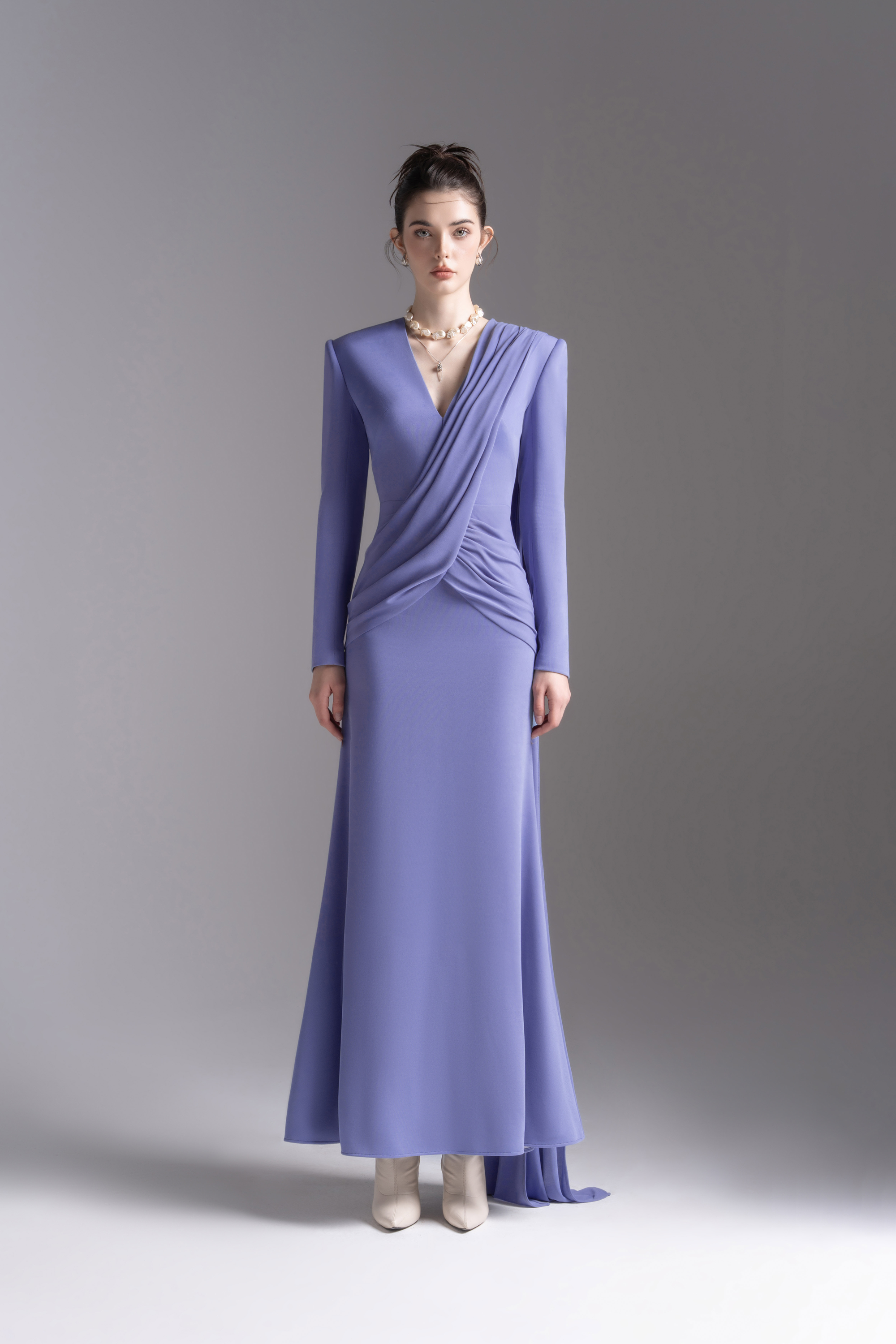 Vest Grace Gown in Dark Sky Blue