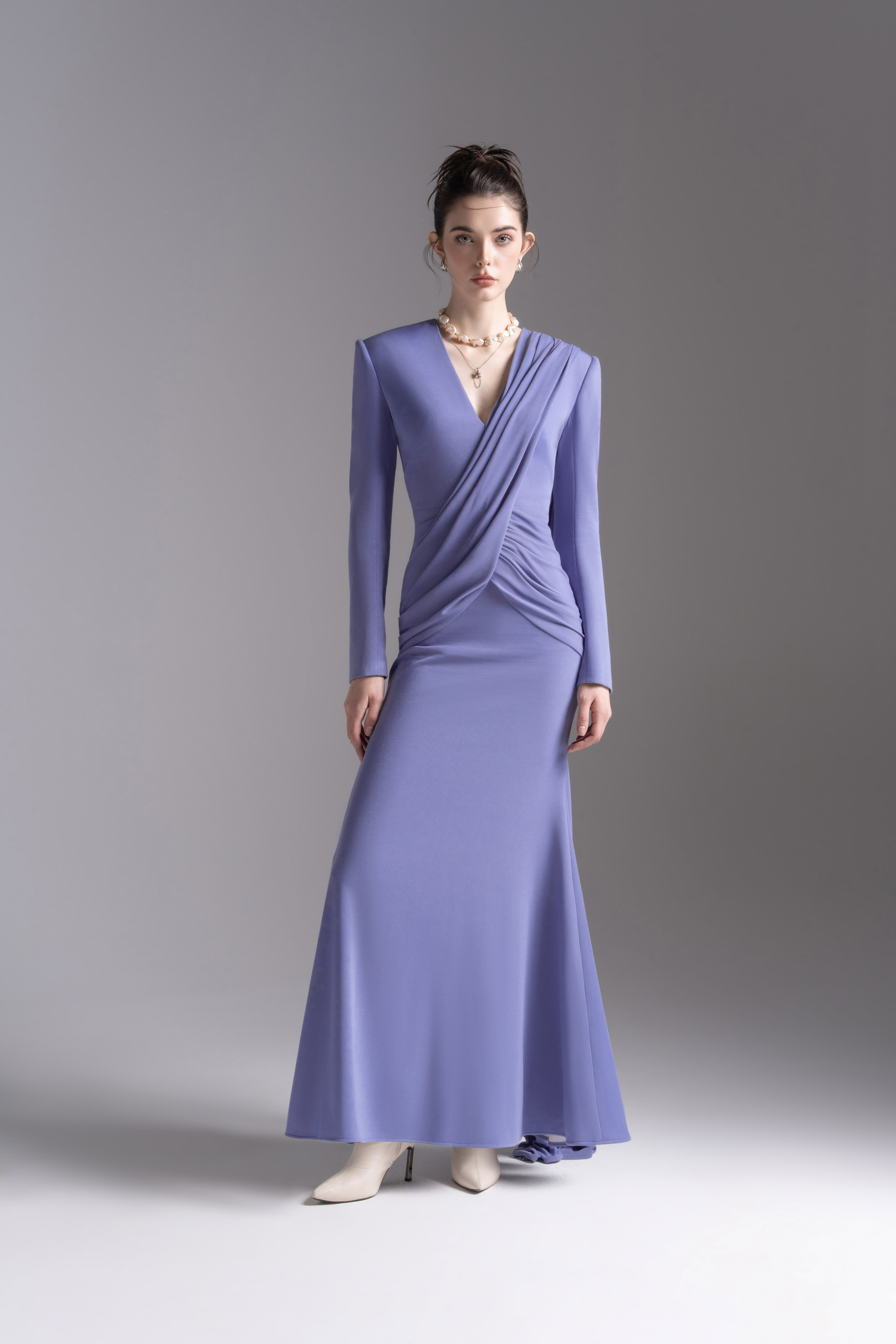Vest Grace Gown in Dark Sky Blue