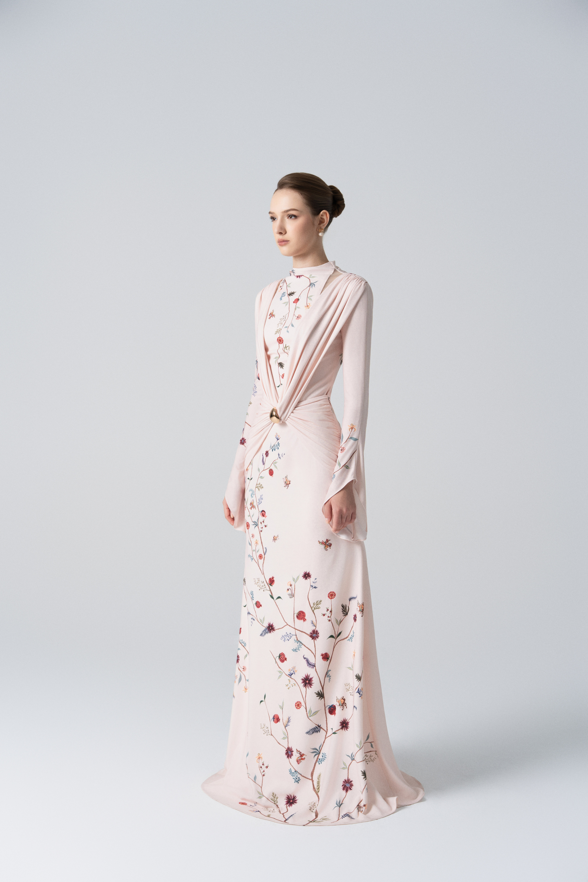 Dawnlight Midi Dress in Angel Wing