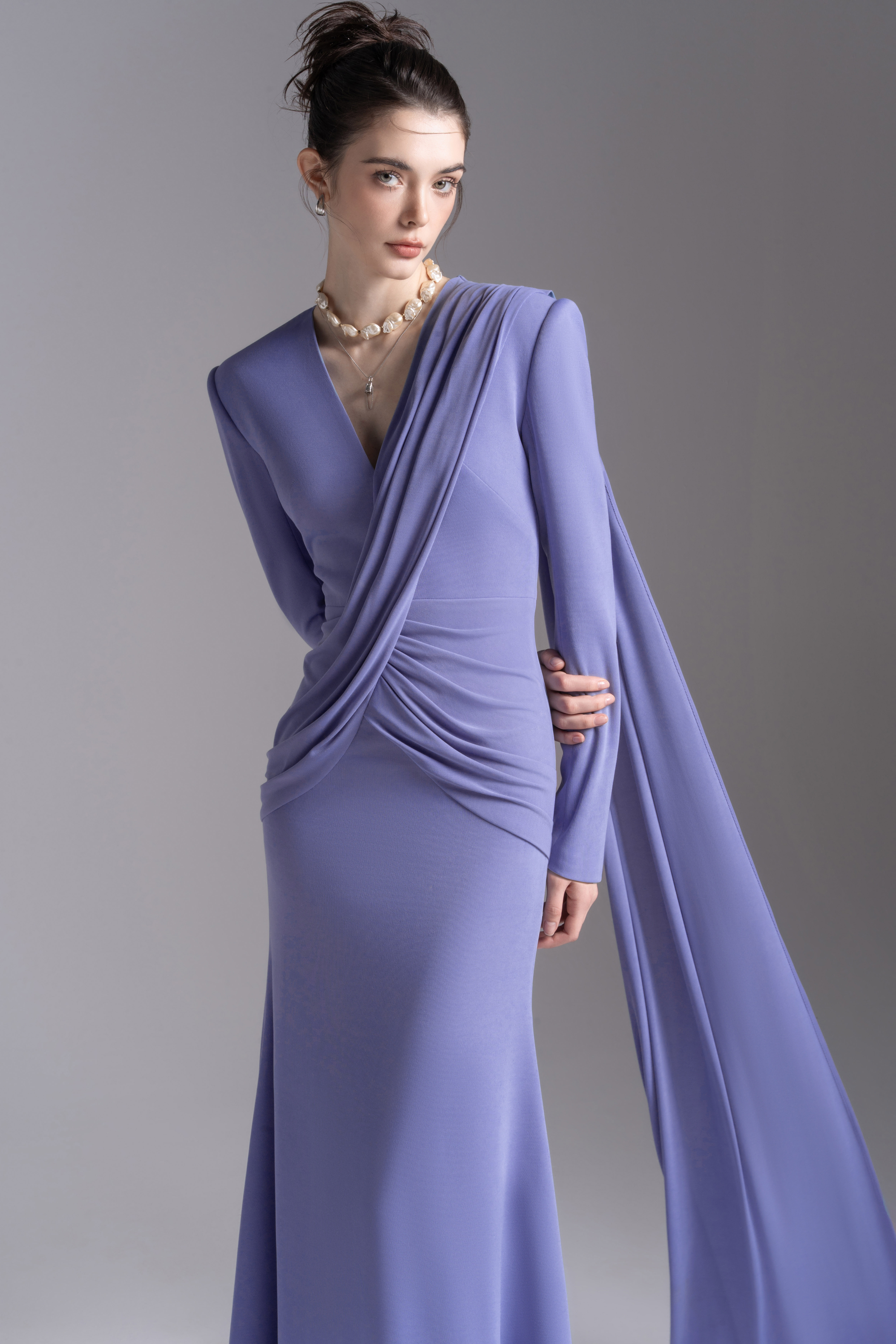 Vest Grace Gown in Dark Sky Blue