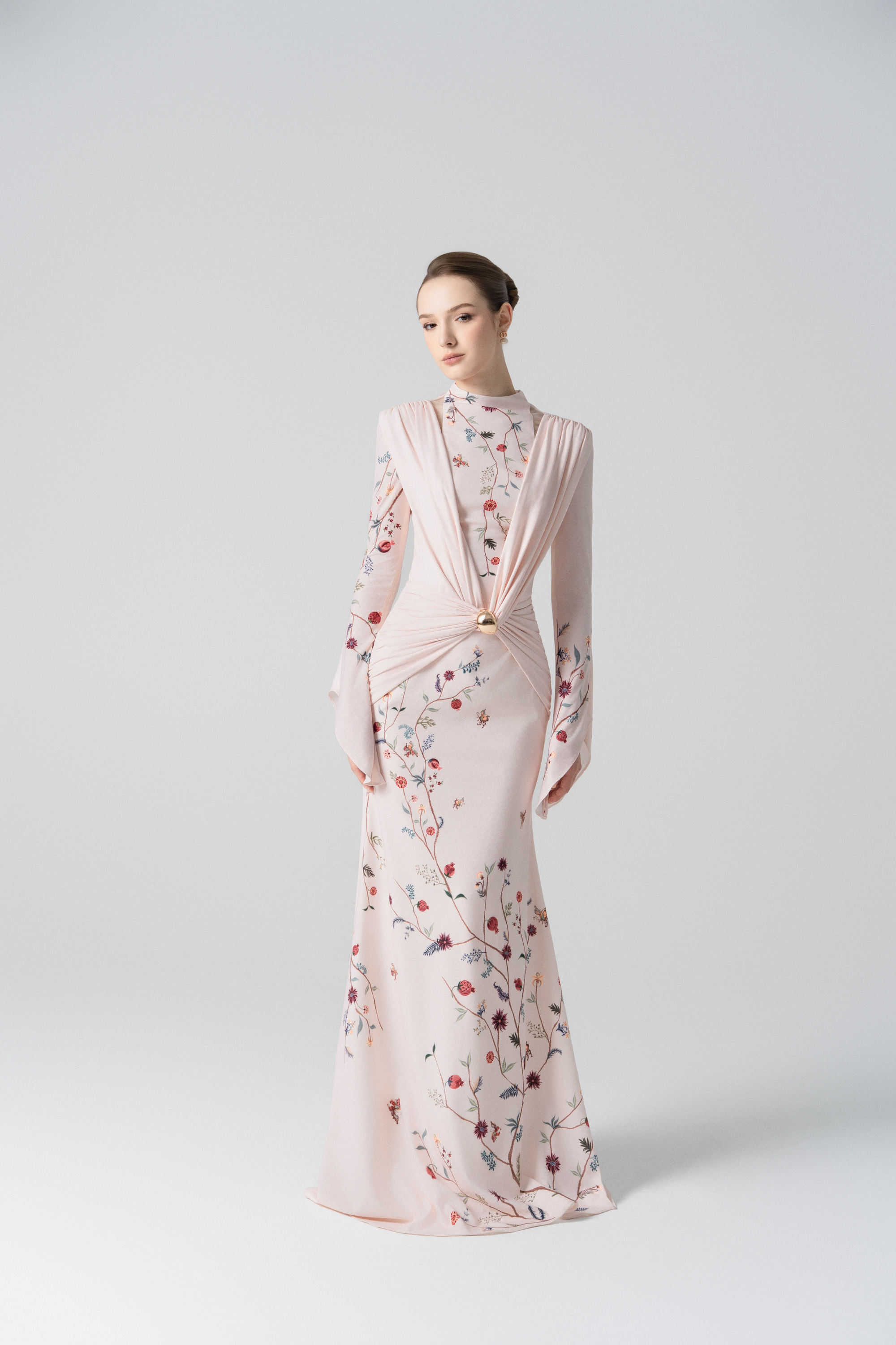 Dawnlight Midi Dress in Angel Wing