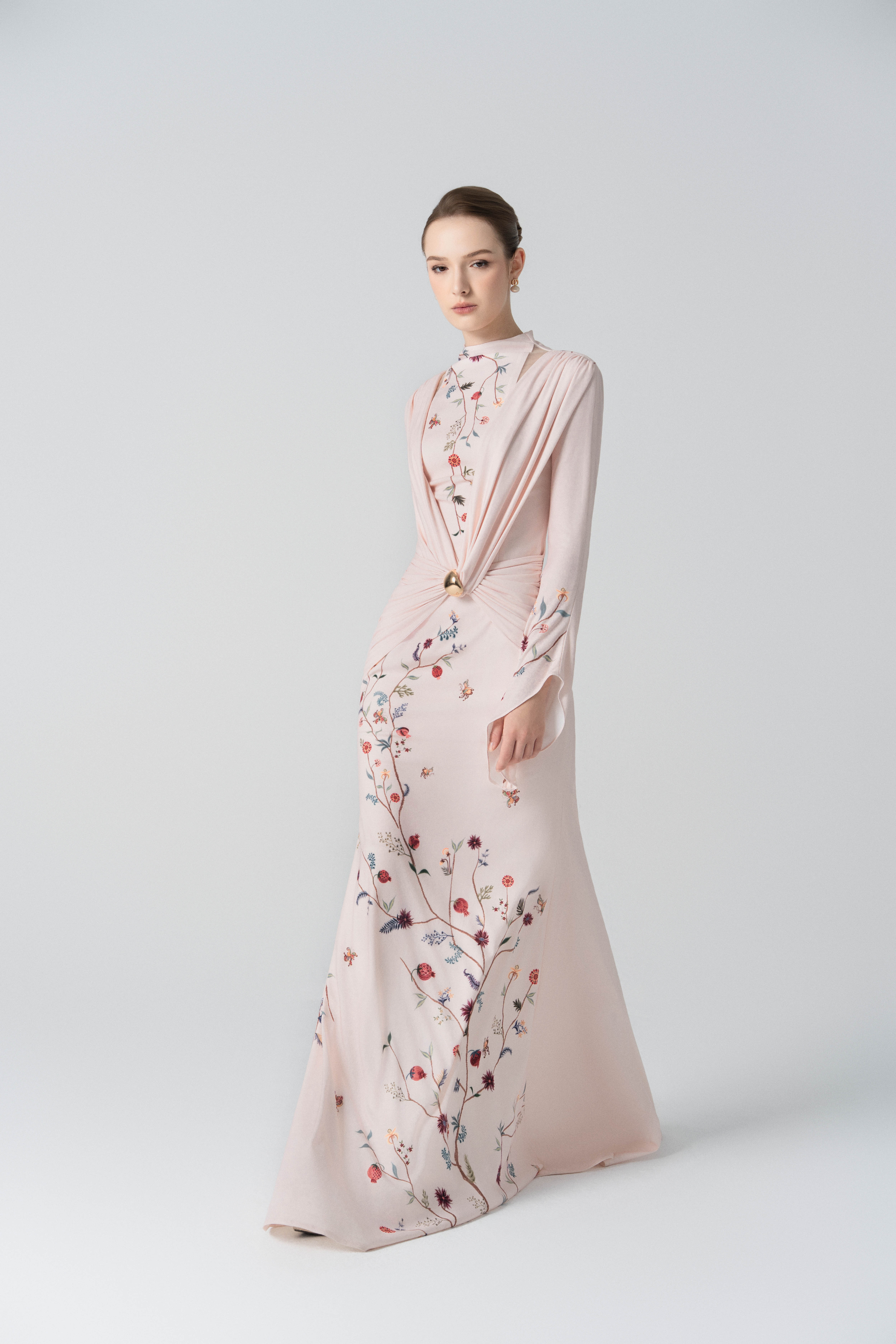 Dawnlight Midi Dress in Angel Wing