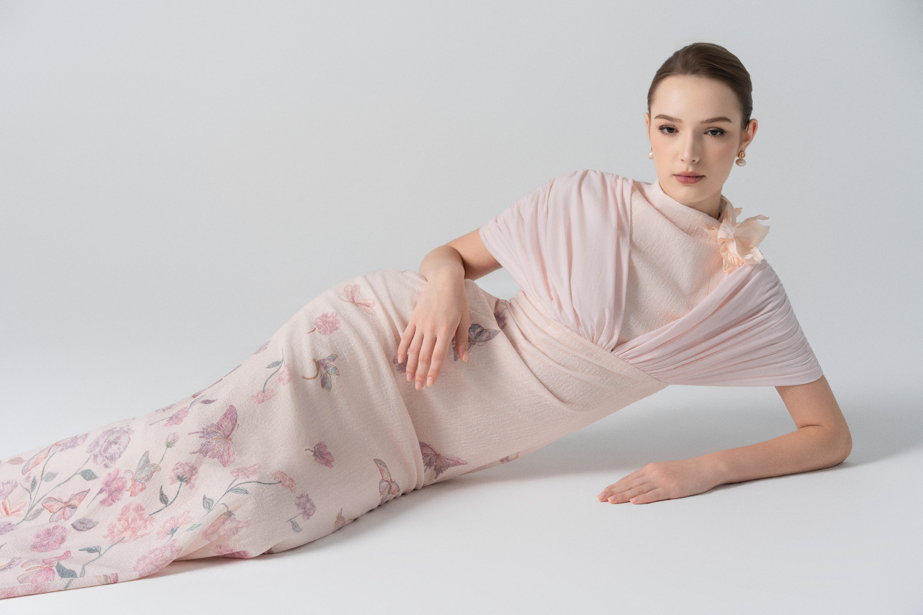 Petal Whisper Gown in Angel Wing