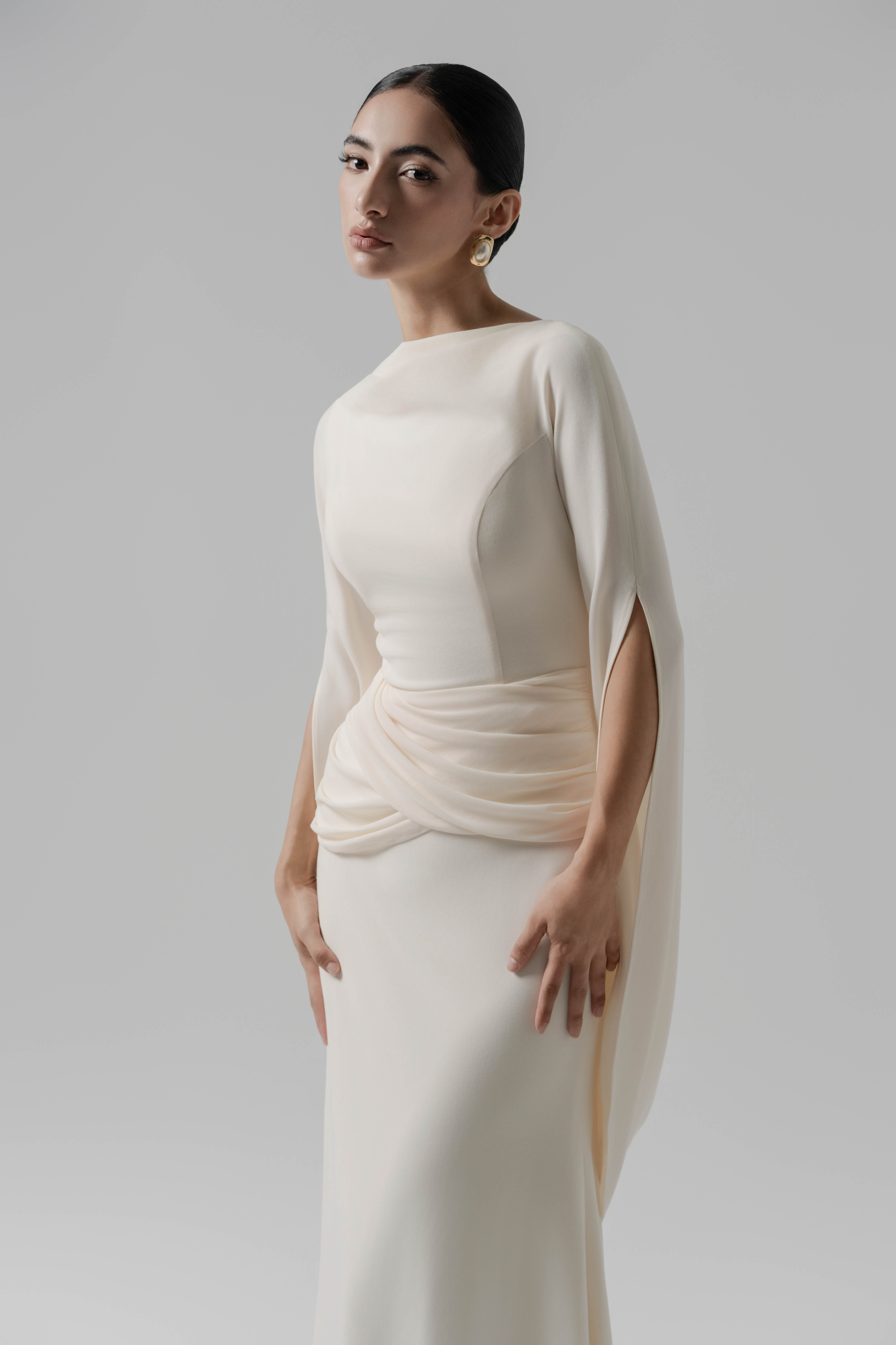 Moonlit Gaze Dress in Cream