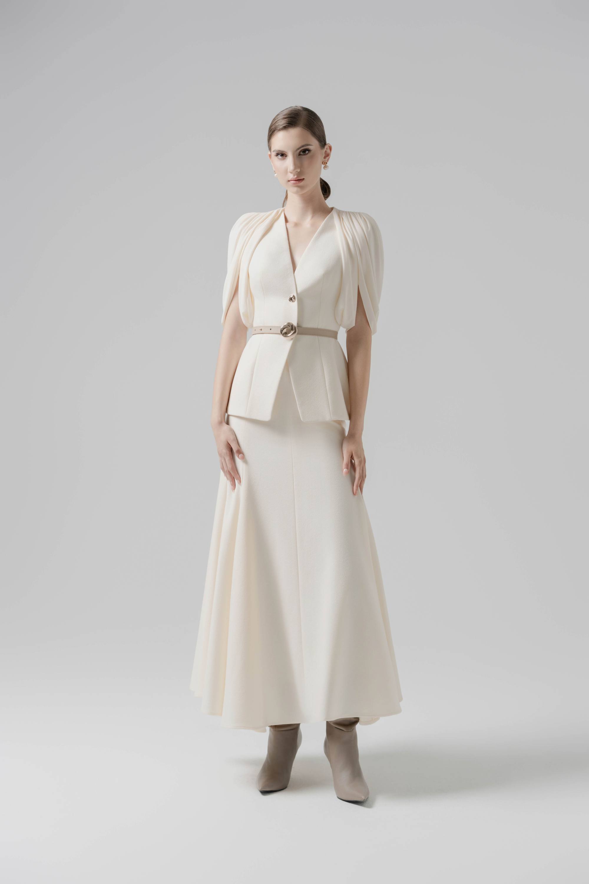 Veil Fold Blazer & Skirt