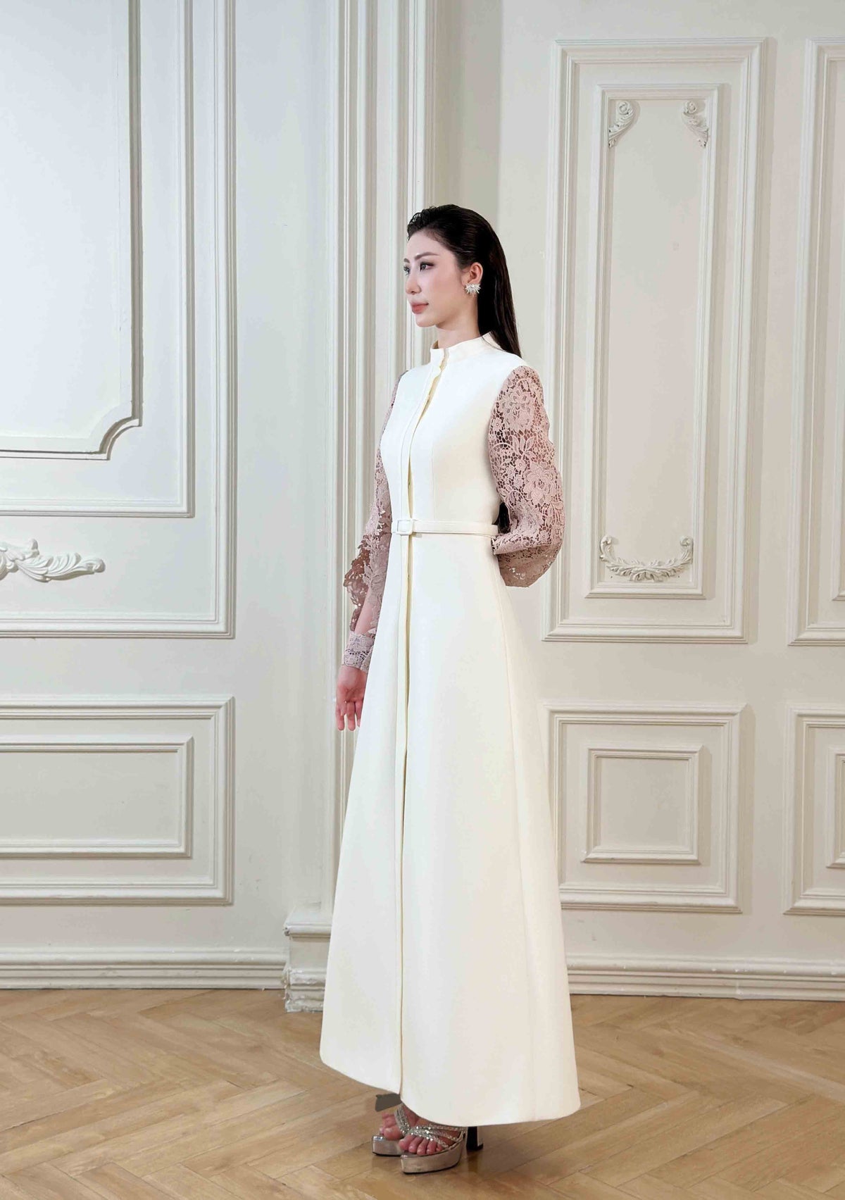 Lacy Dress – Bone White Maxi Dress