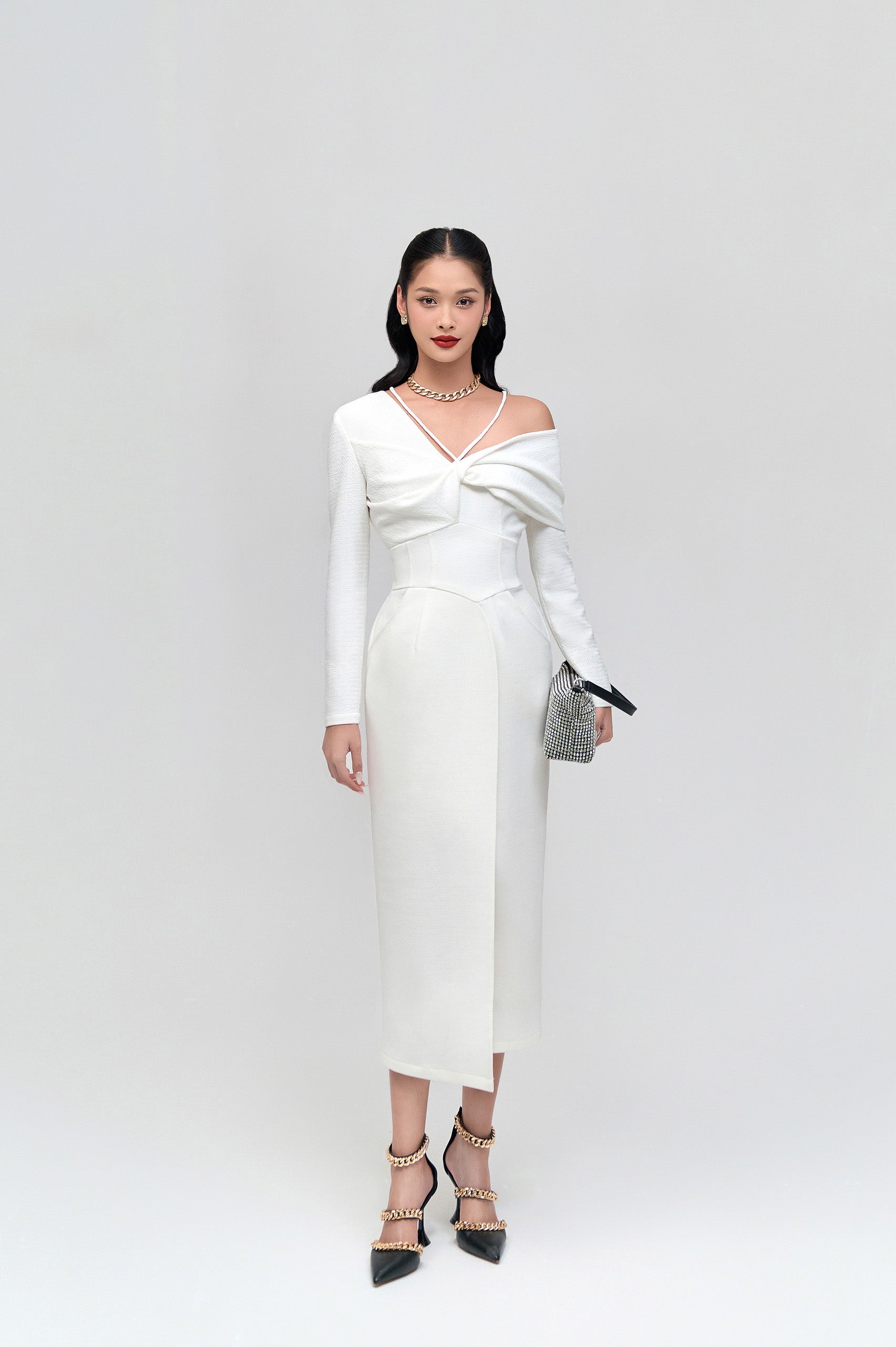 Colm Diagonal Shoulder Dress