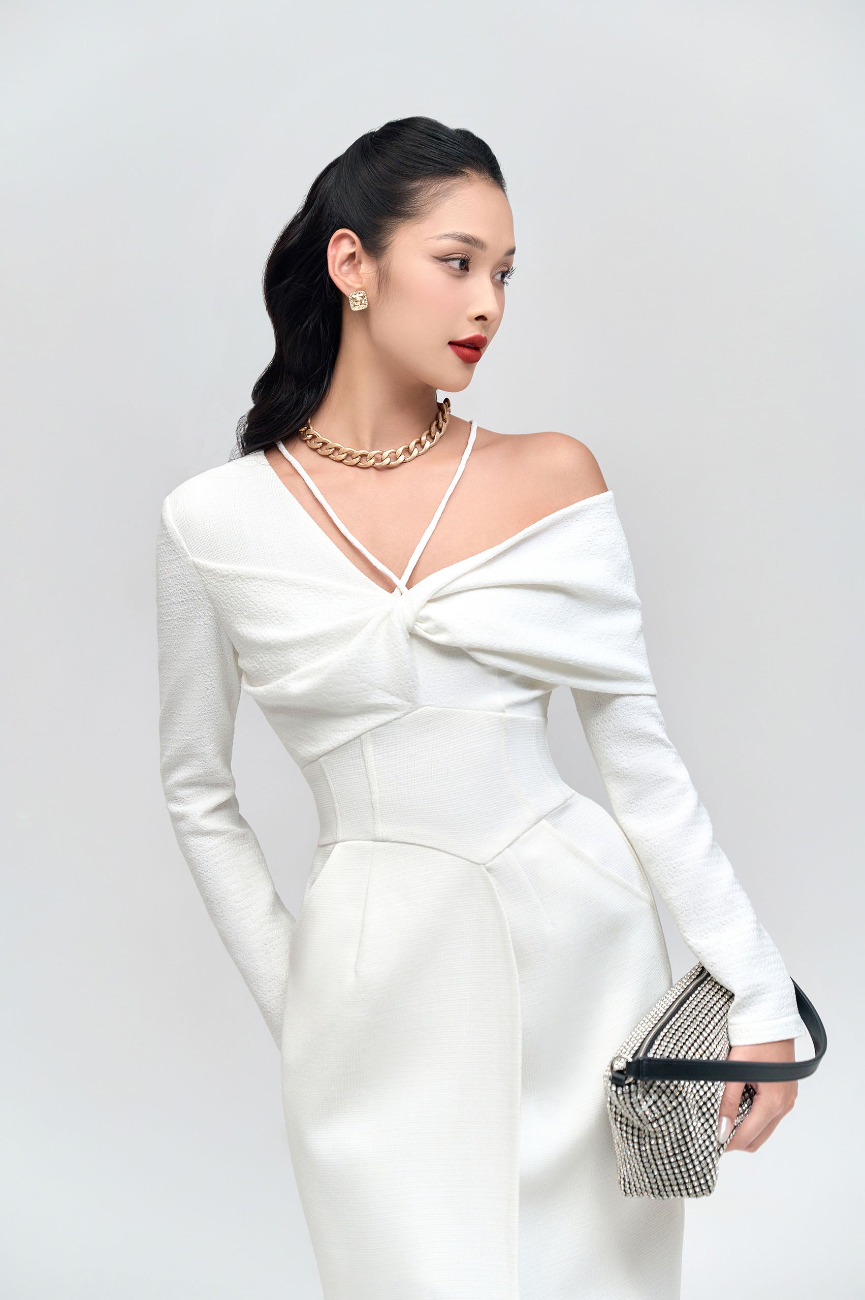 Colm Diagonal Shoulder Dress