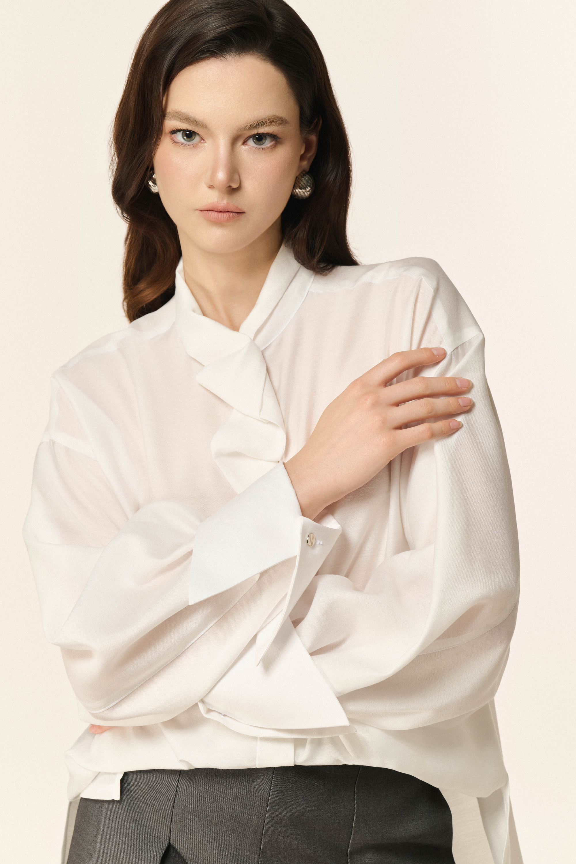 Airglow Short Long Sleeve Shirt, Ease Gilet & Ease Cocoon Pants in Dark Shadow 3 Pcs Set