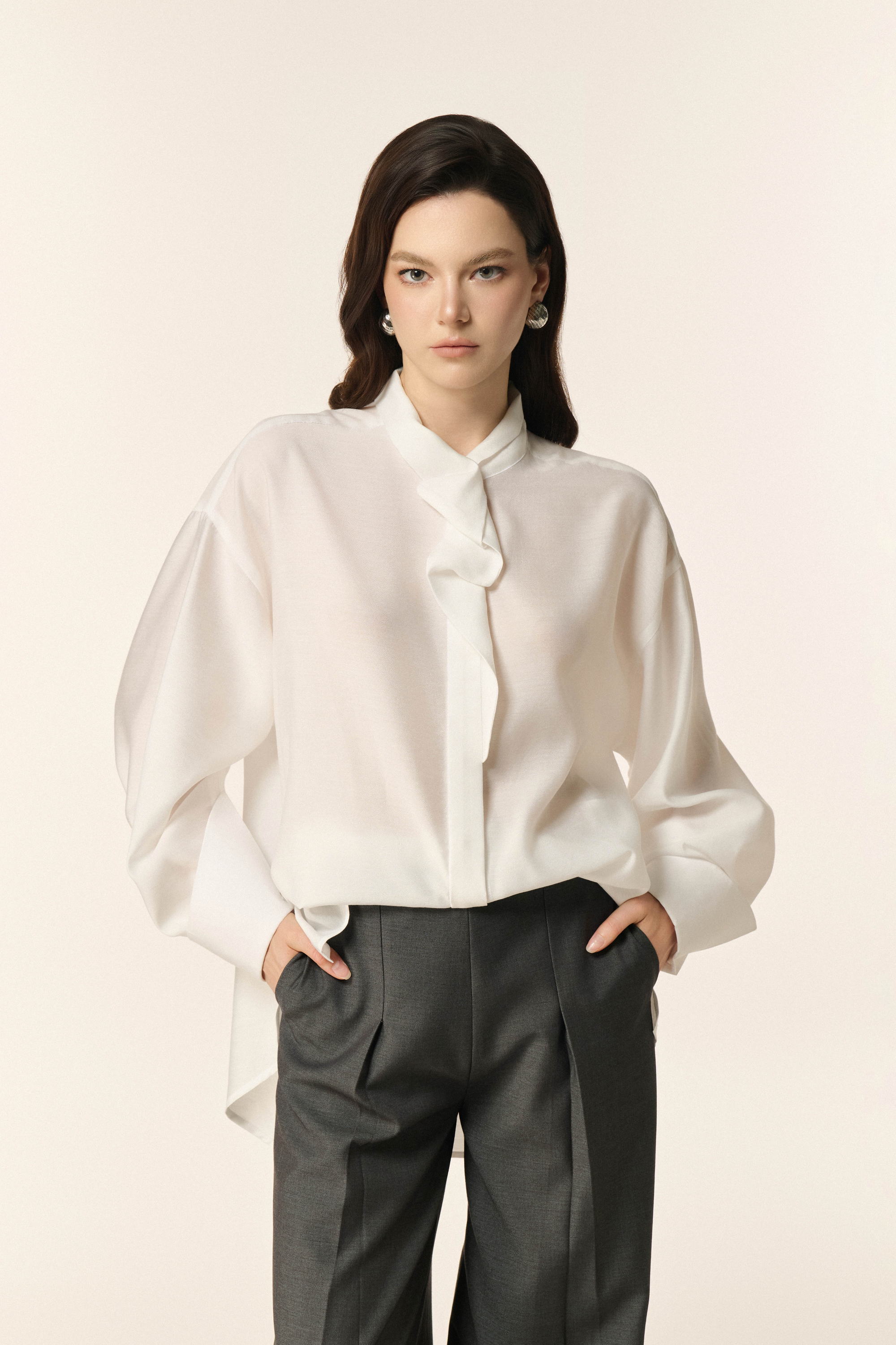 Airglow Short Long Sleeve Shirt, Ease Gilet & Ease Cocoon Pants in Dark Shadow 3 Pcs Set