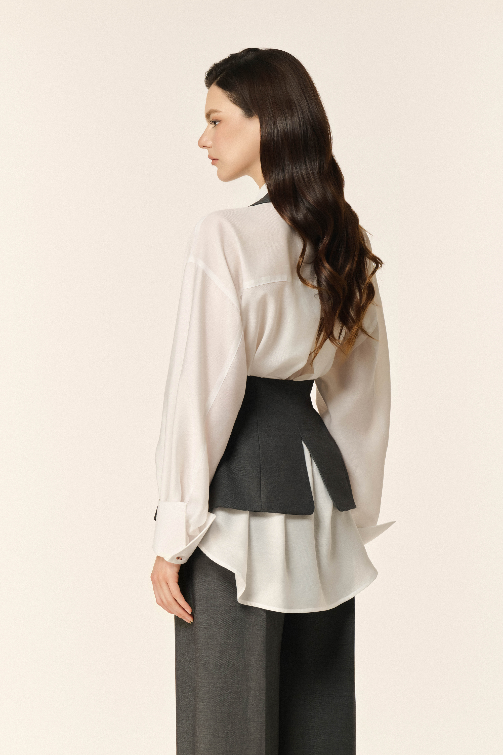 Airglow Short Long Sleeve Shirt, Ease Gilet & Ease Cocoon Pants in Dark Shadow 3 Pcs Set