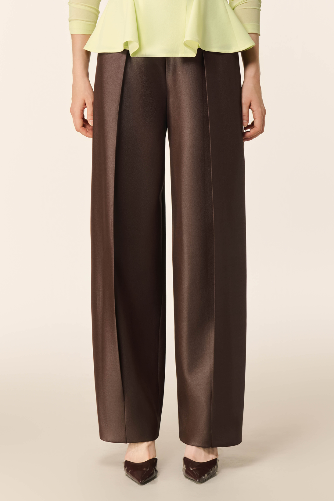 Faux Leather Pants in Coffee