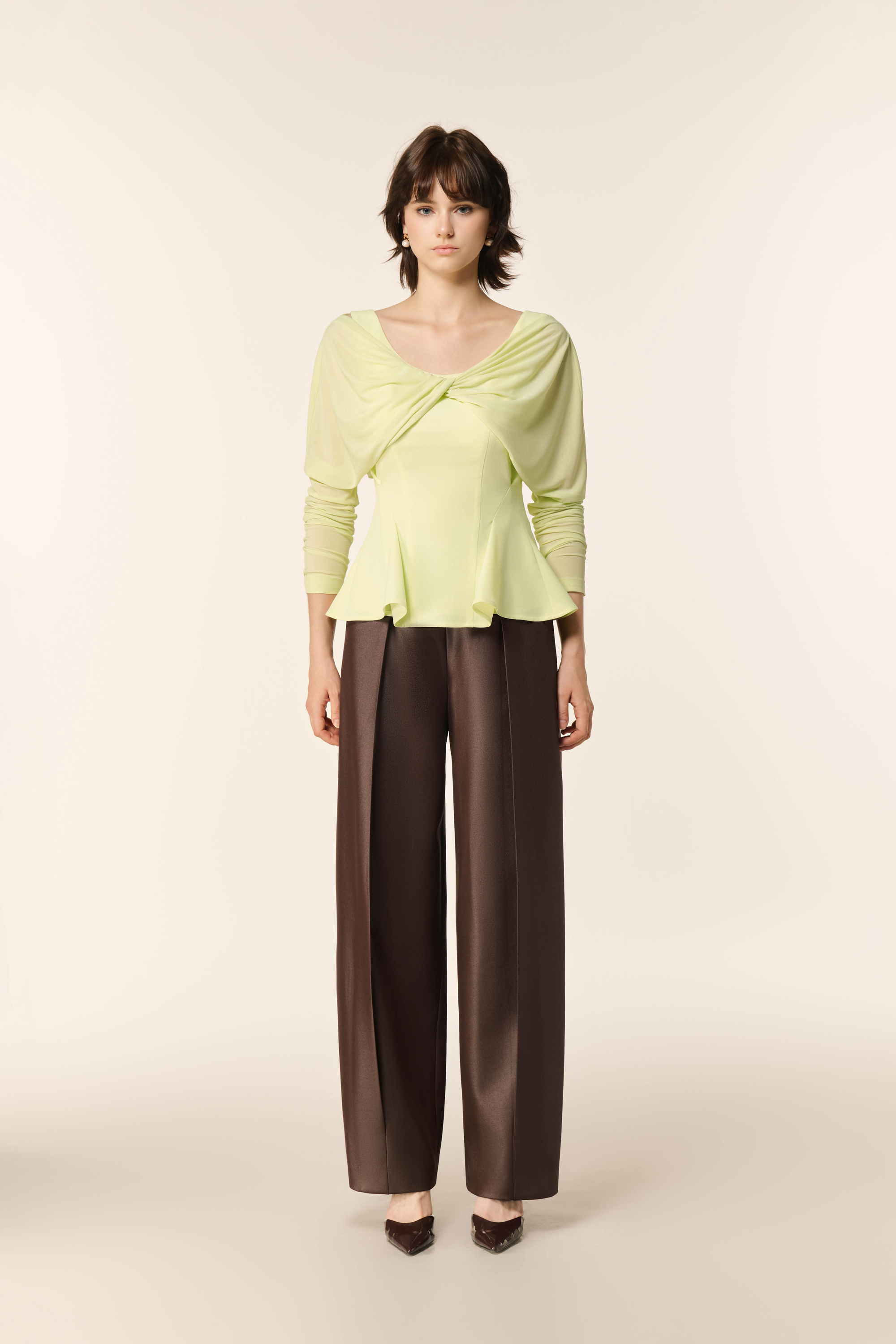 Faux Leather Pants in Coffee