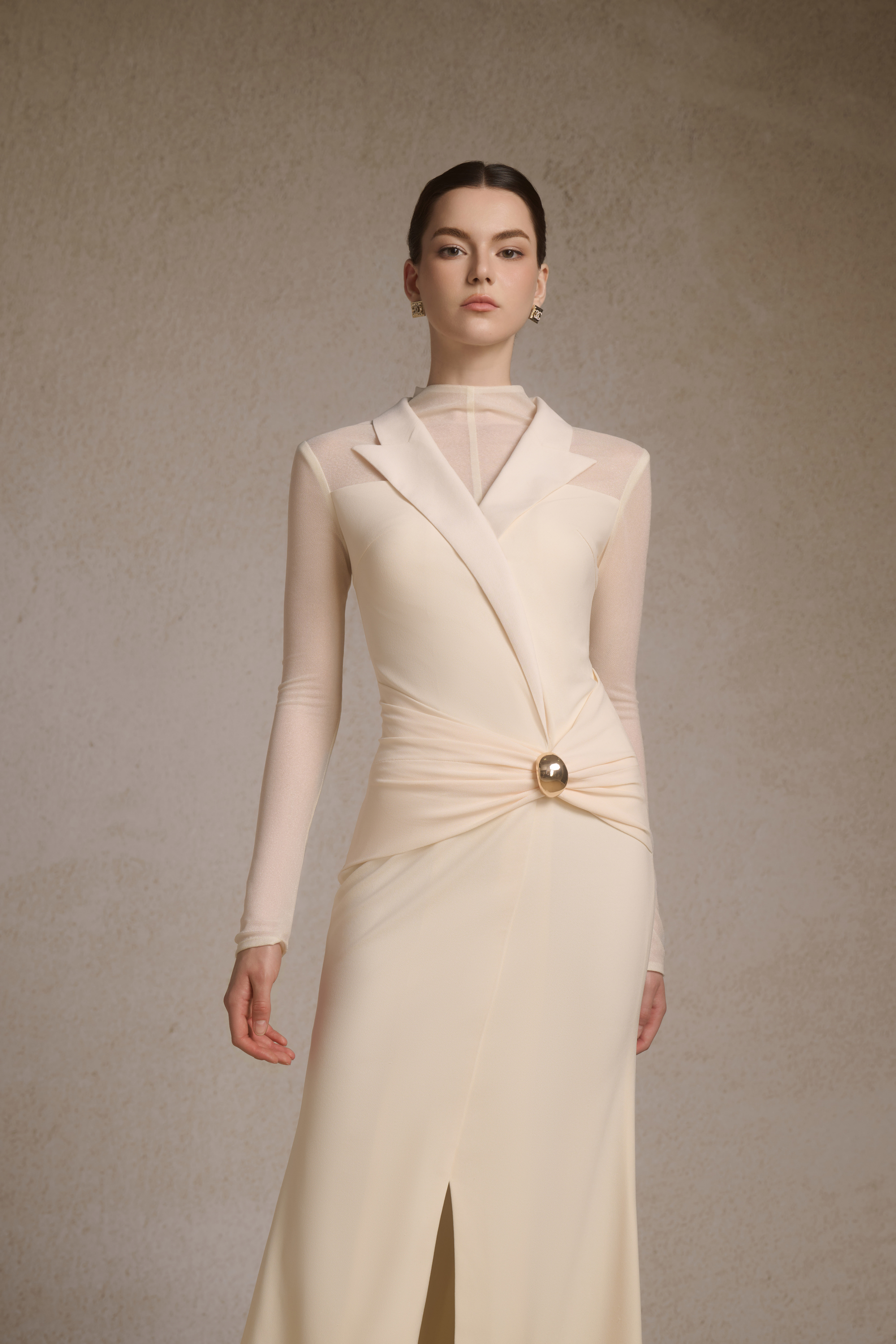 Vesta Knot Midi in Cream