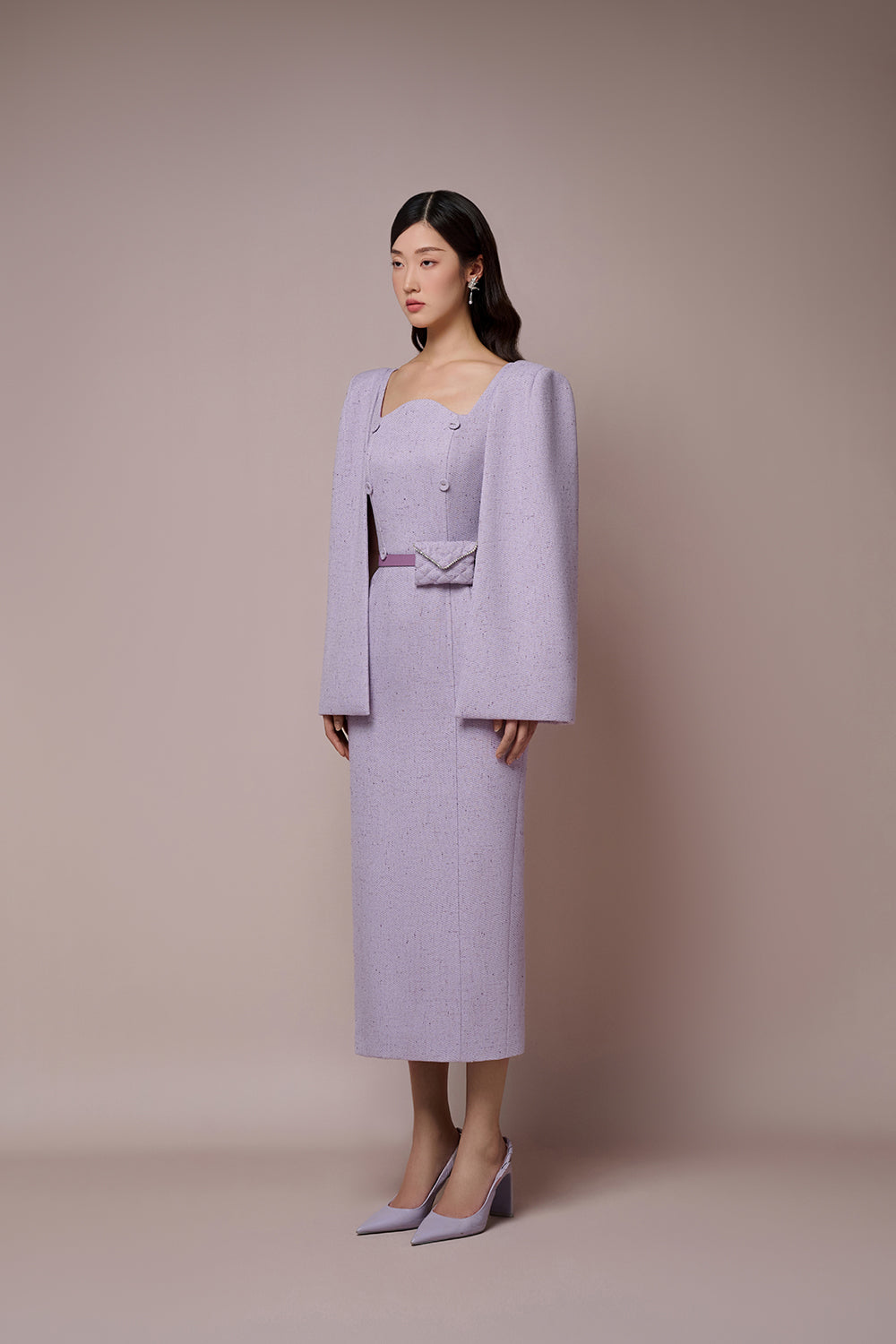 Iris Caped Sleeves Pencil Dress