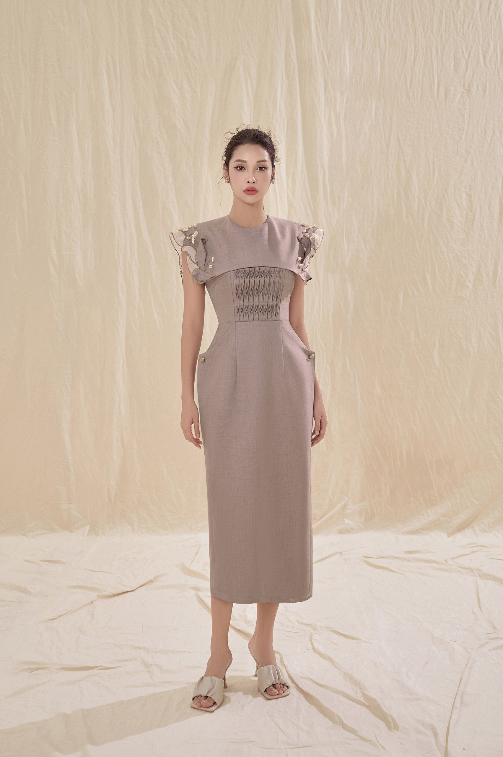 Gianna Square Shoulder Dress