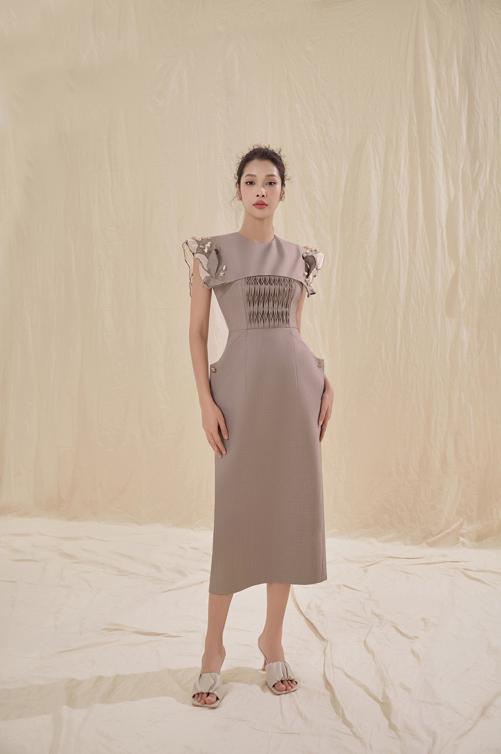 Gianna Square Shoulder Dress