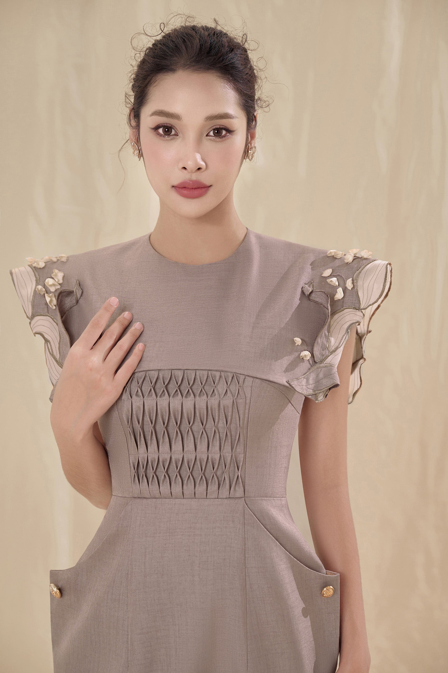 Gianna Square Shoulder Dress