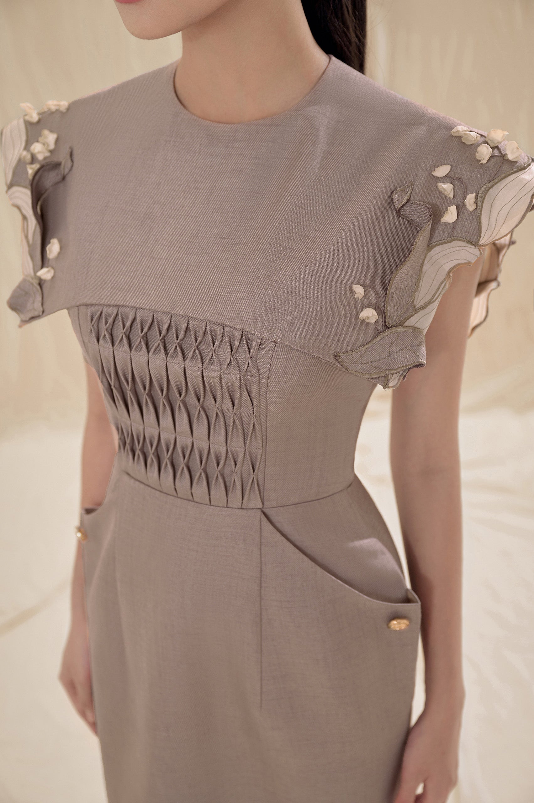 Gianna Square Shoulder Dress