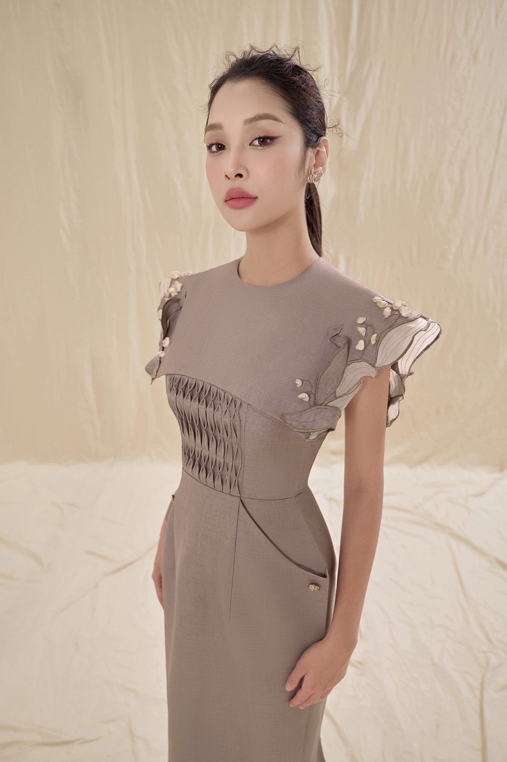 Gianna Square Shoulder Dress