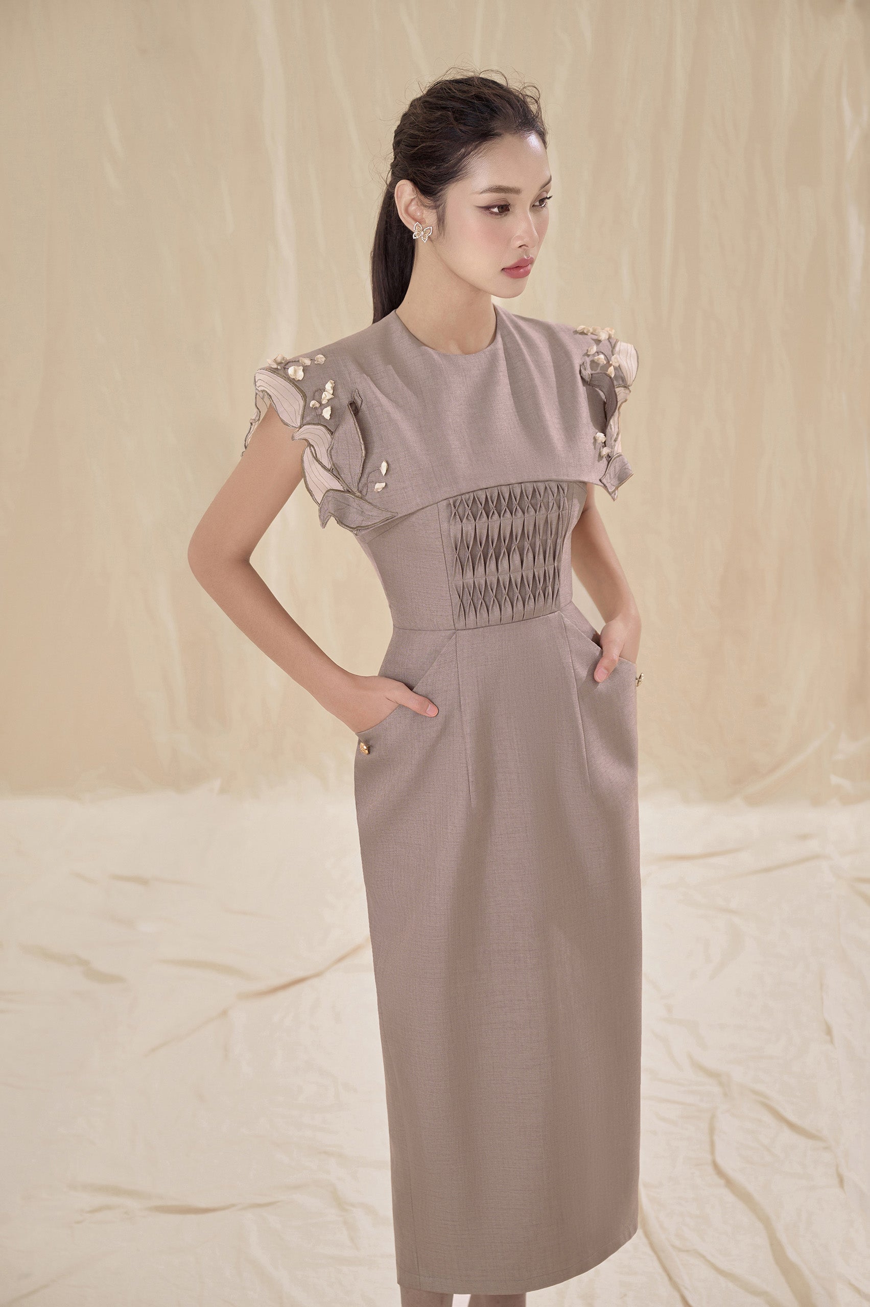 Gianna Square Shoulder Dress