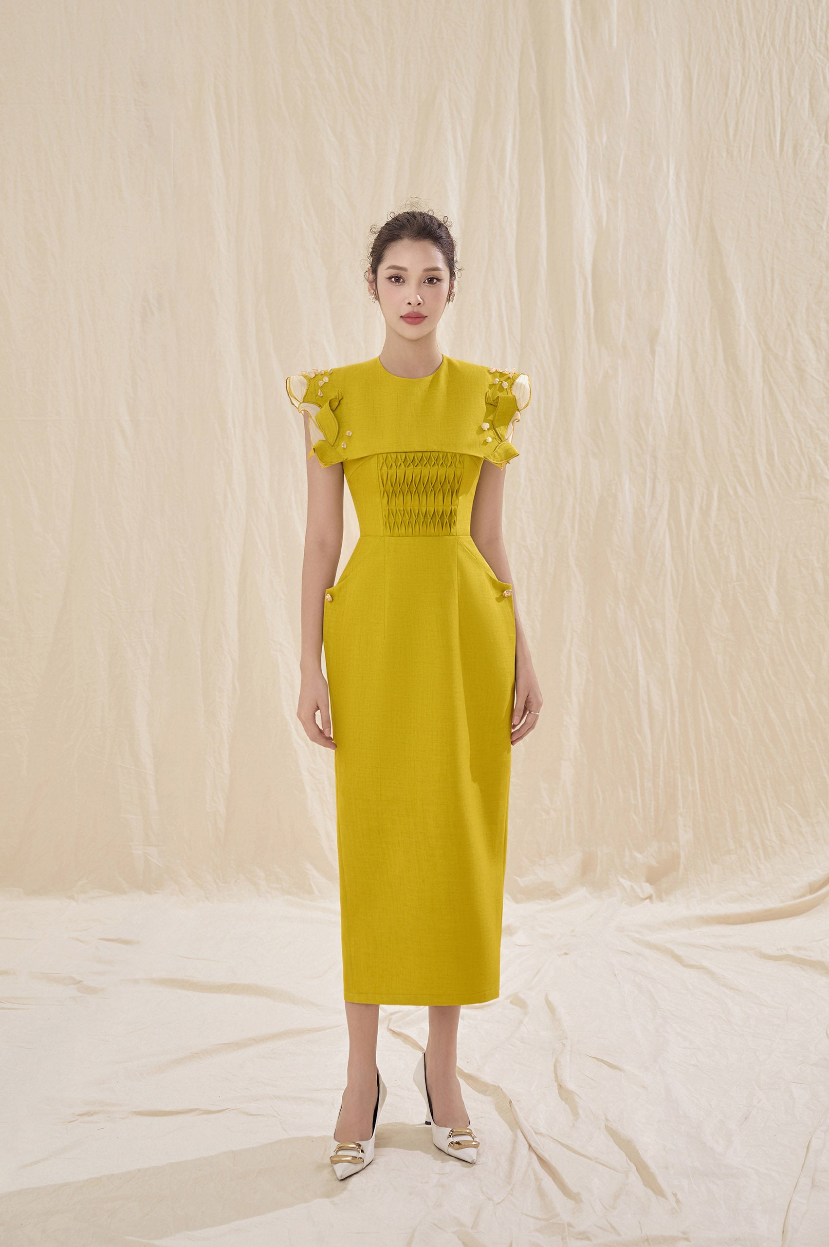 Serena Square Shoulder Dress